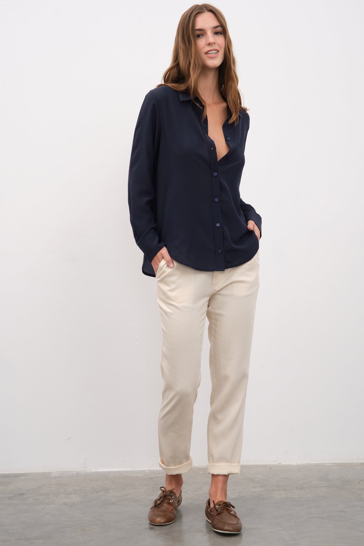 Silk Crepe Chiffon Shirt
