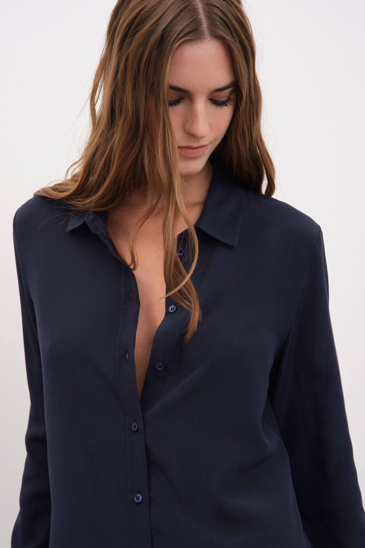 Silk Crepe Chiffon Shirt