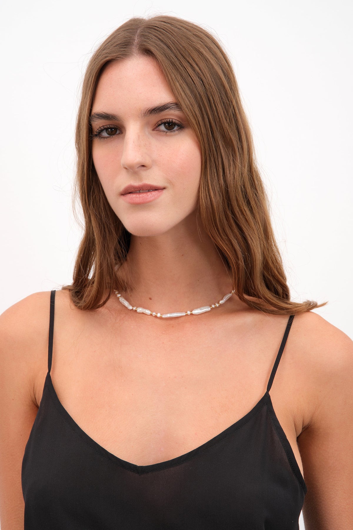 Flat Pearl Necklace