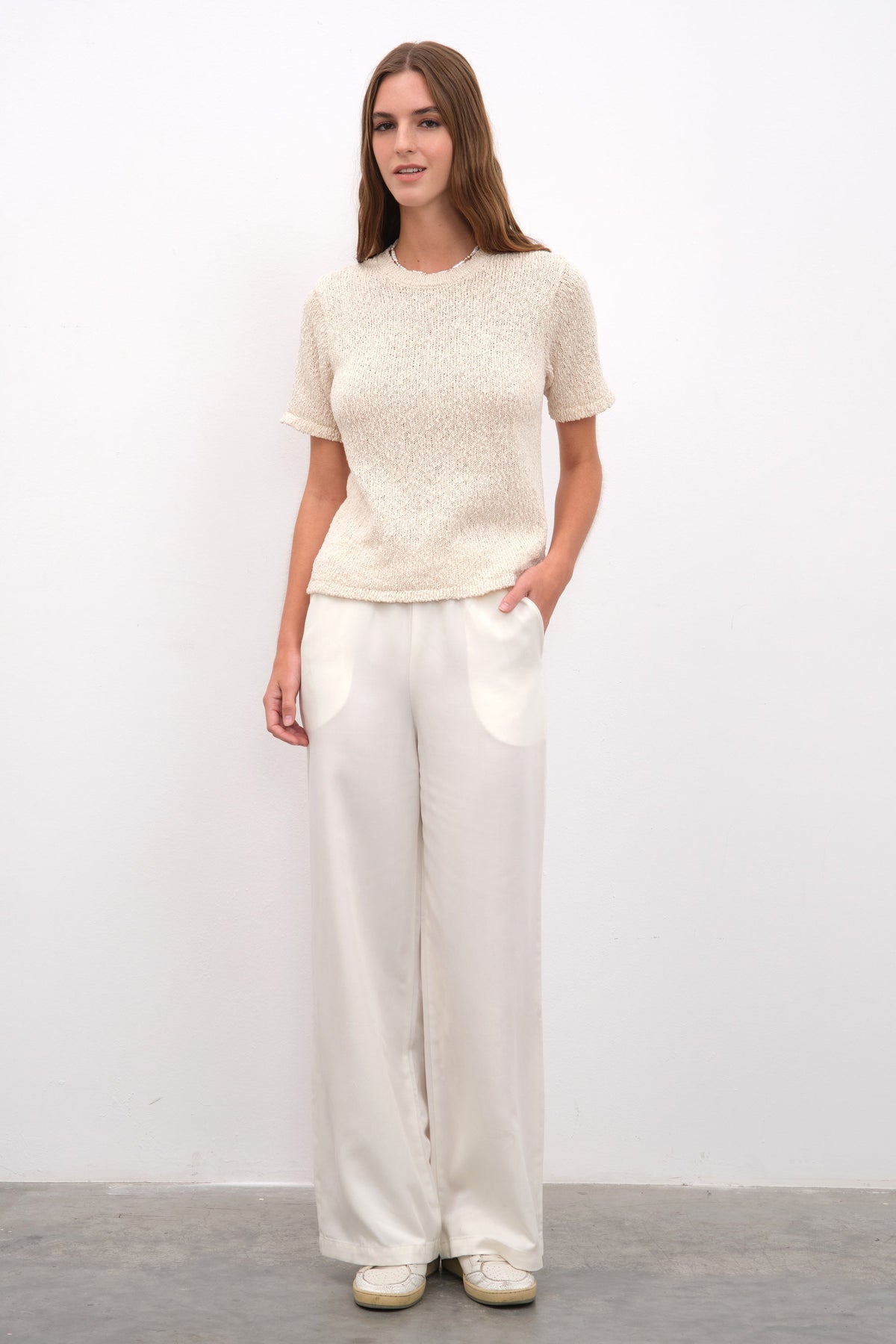 Knit T-shirt in Italian Organic Cotton