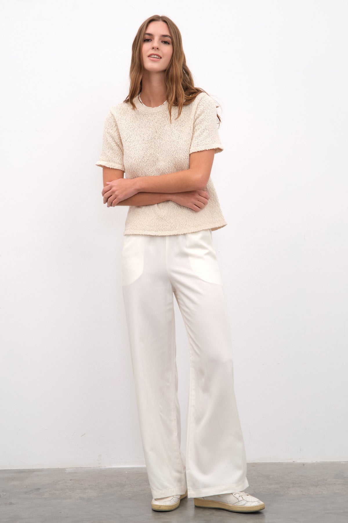 Knit T-shirt in Italian Organic Cotton