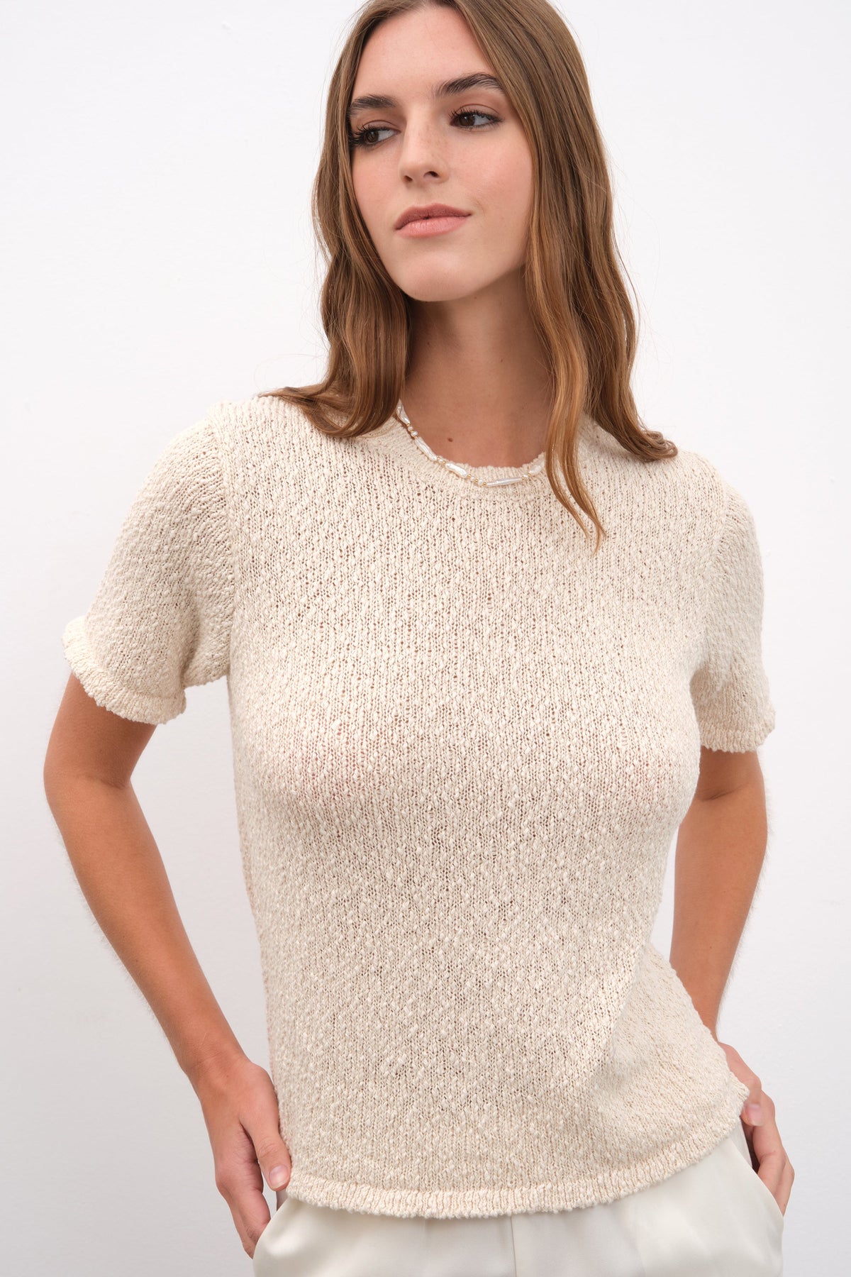 Knit T-shirt in Italian Organic Cotton