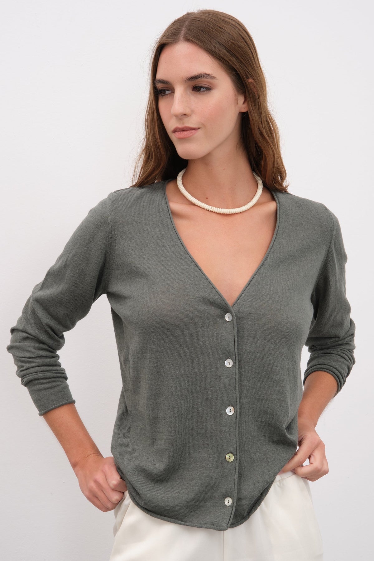 Lightweight Cotton Linen Cardigan