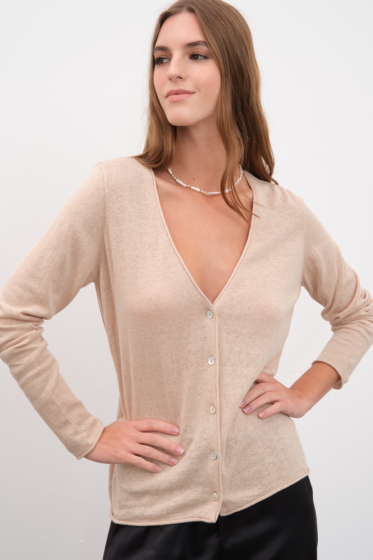 Lightweight Cotton Linen Cardigan