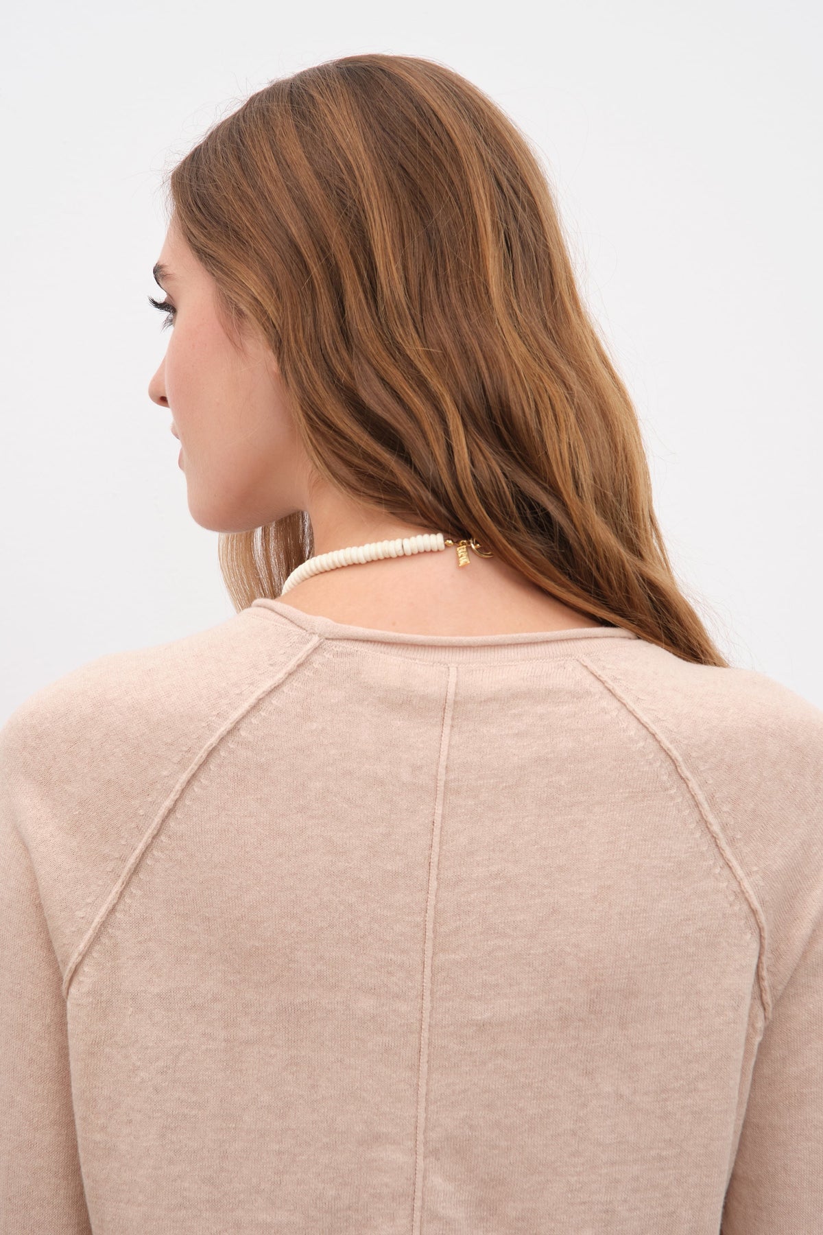 Raglan Sleeve Lightweight Unisex Sweater in Cotton/Linen Blend