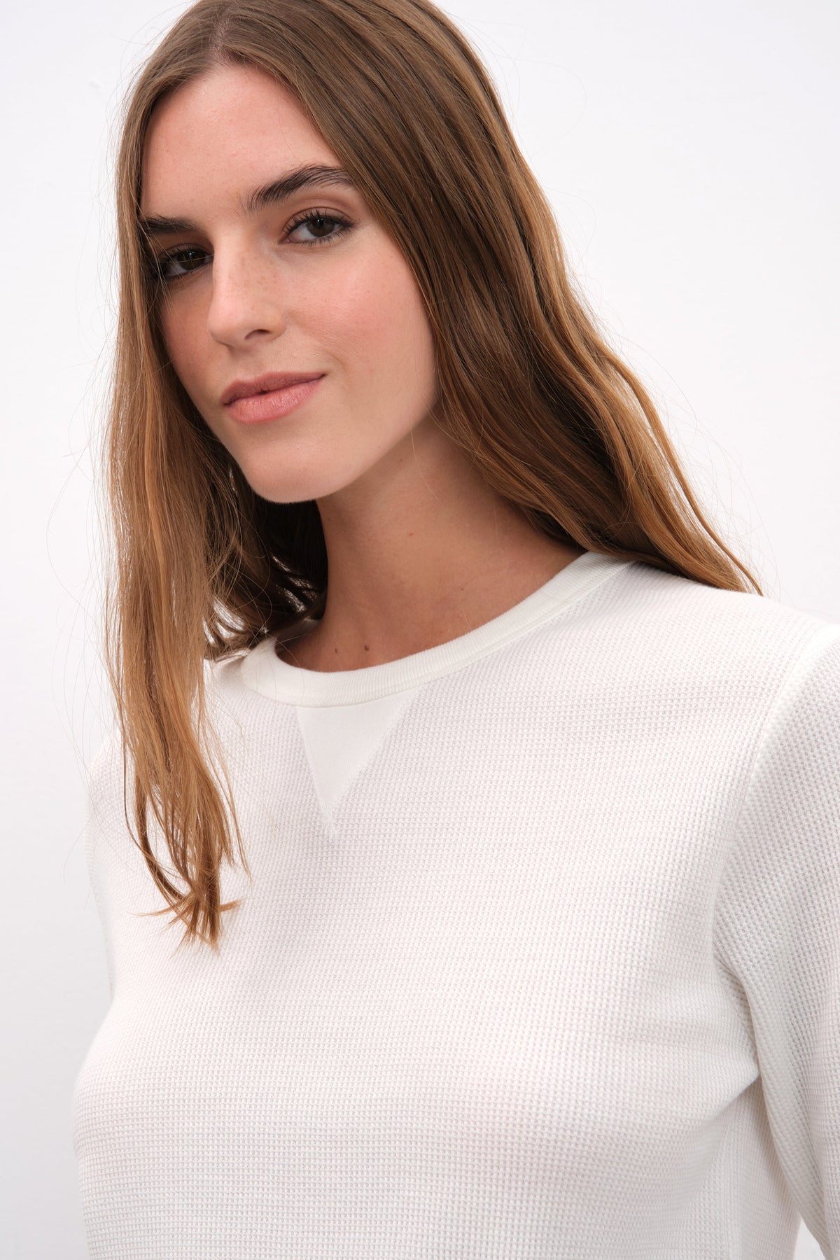 Waffle Cotton Long Sleeve Unisex T-shirt