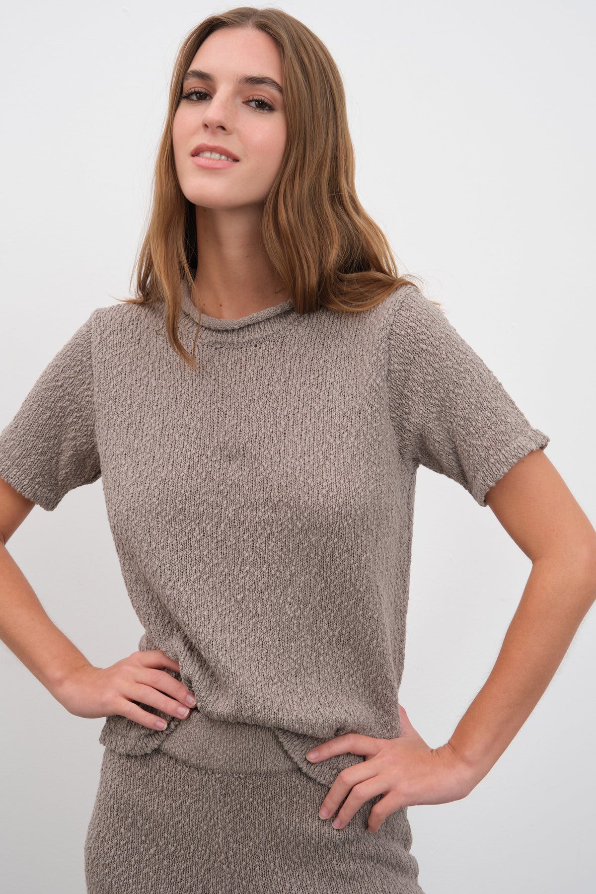 Knit T-shirt in Italian Organic Cotton