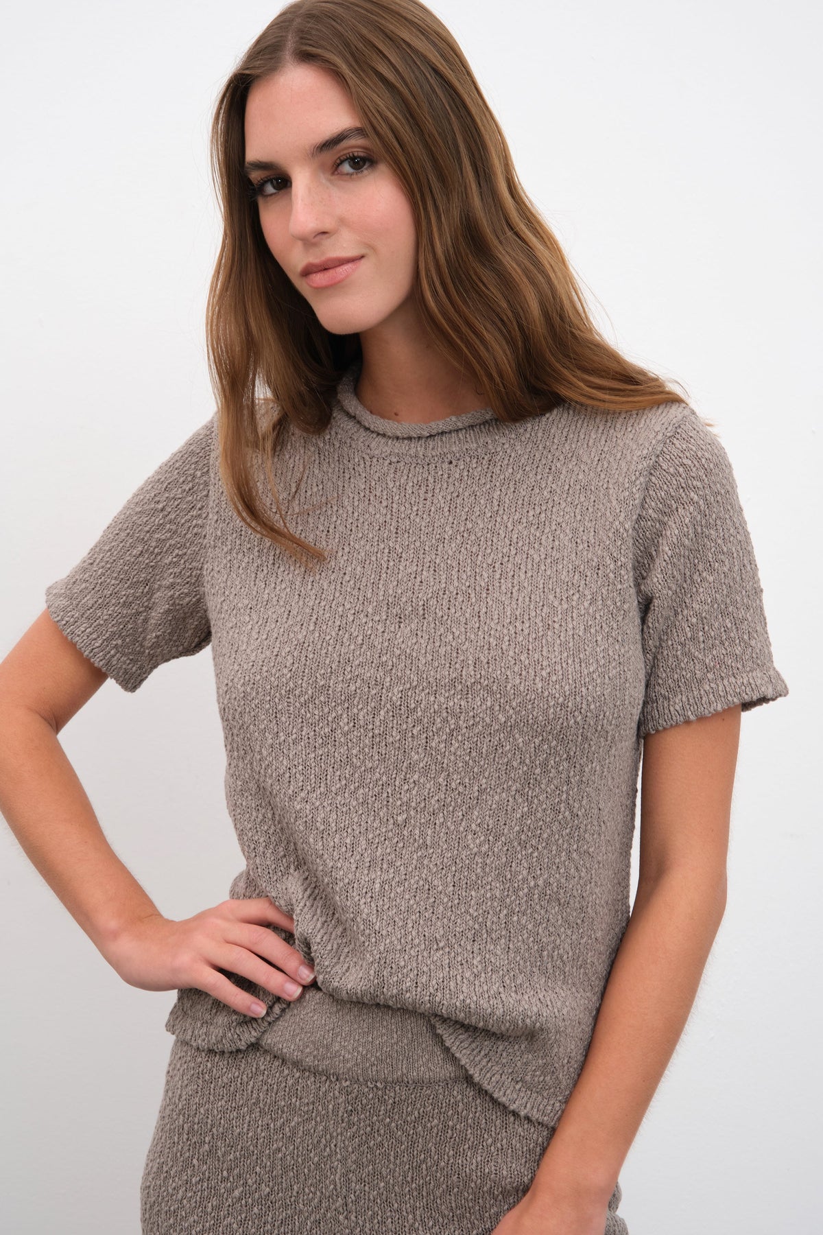 Knit T-shirt in Italian Organic Cotton