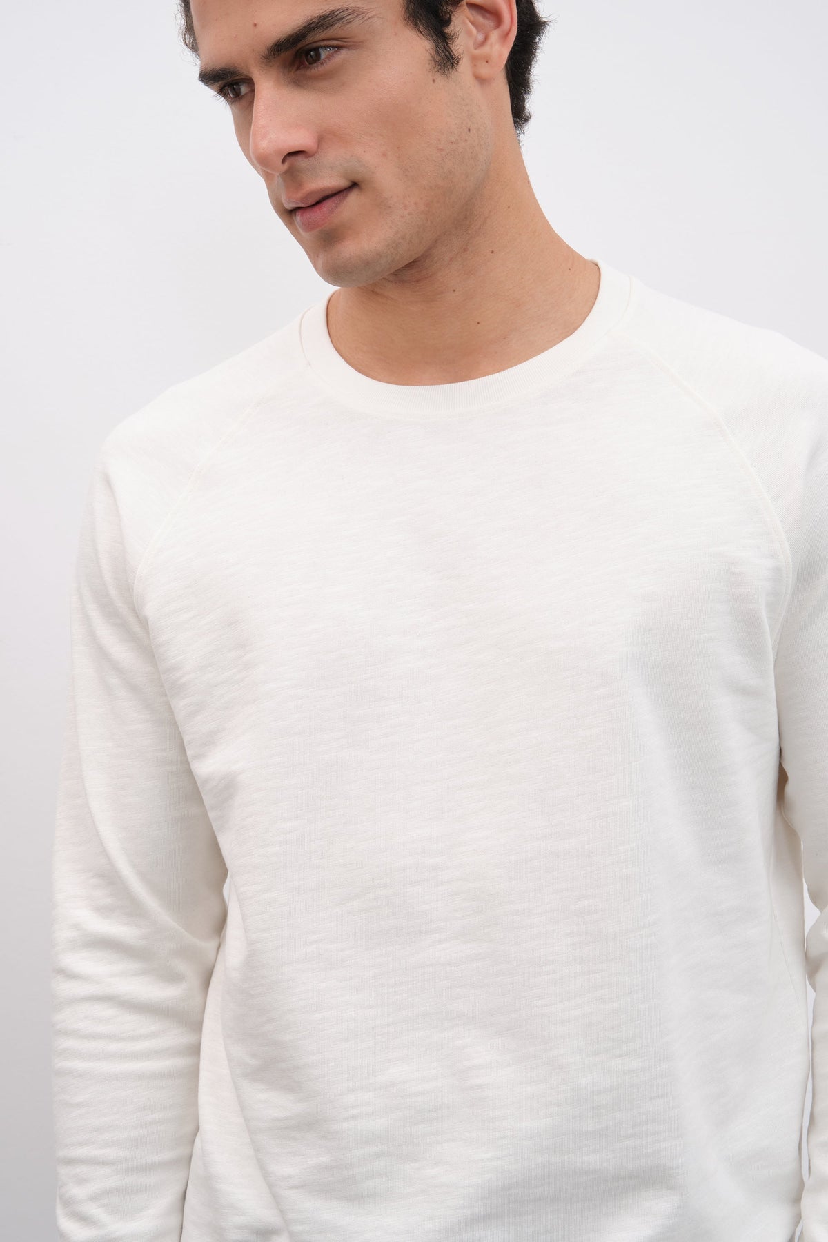 Raglan Sleeve Unisex Sweatshirt in Slub Cotton