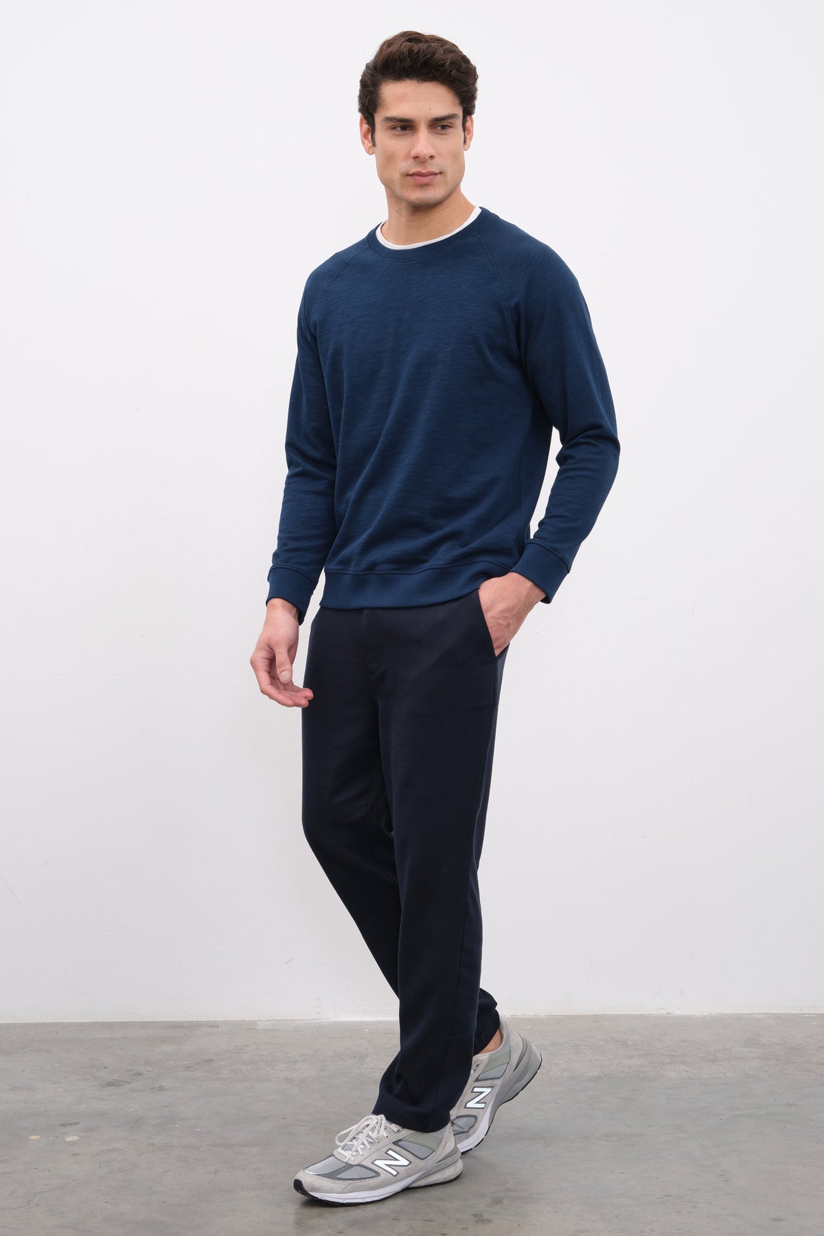 Raglan Sleeve Unisex Sweatshirt in Slub Cotton