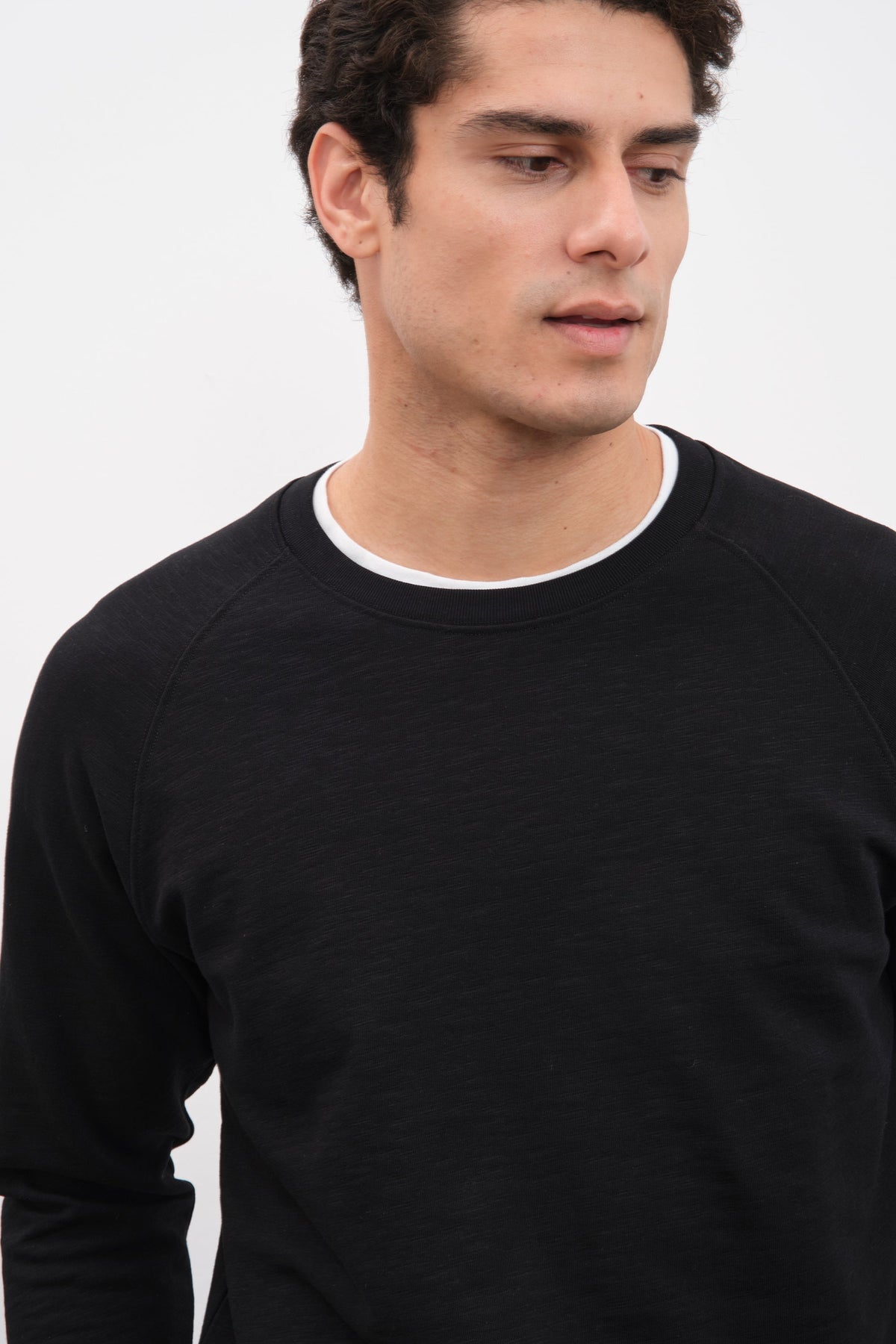 Raglan Sleeve Unisex Sweatshirt in Slub Cotton