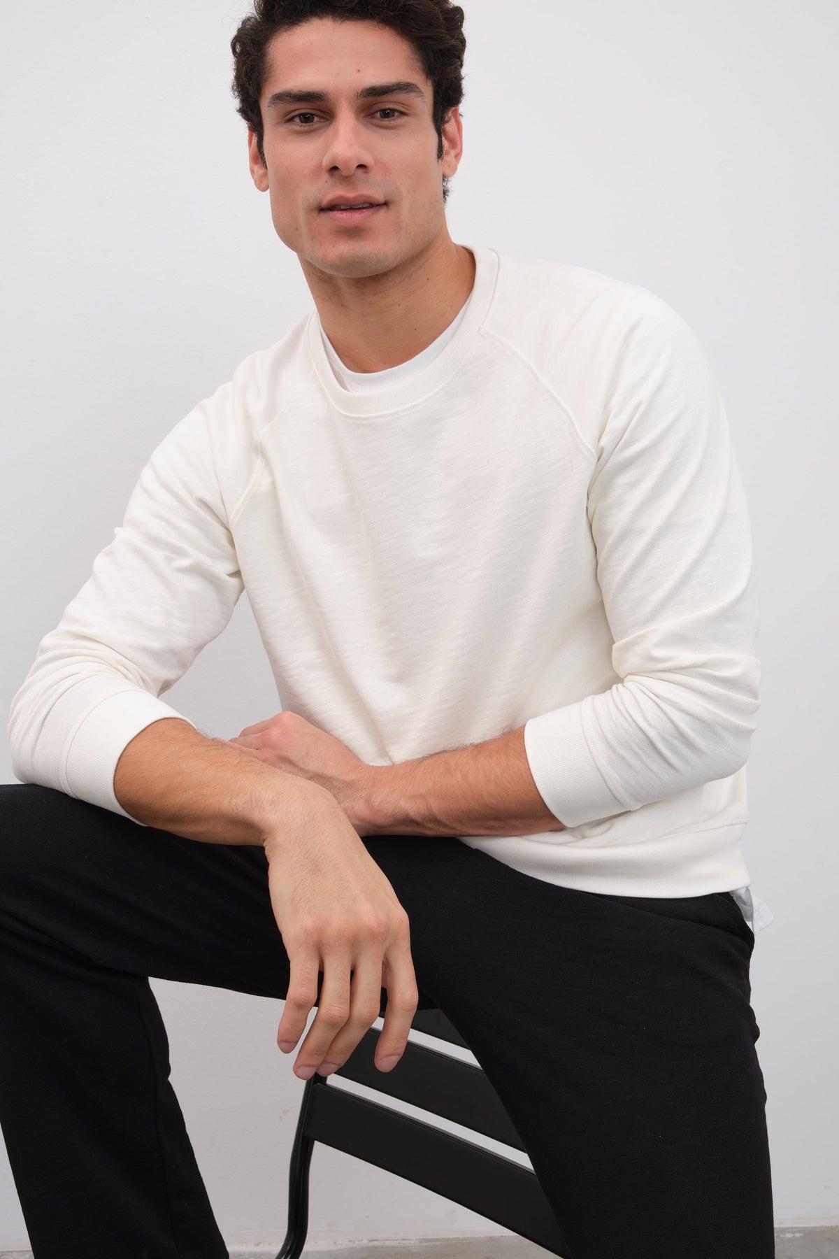 Raglan Sleeve Unisex Sweatshirt in Slub Cotton