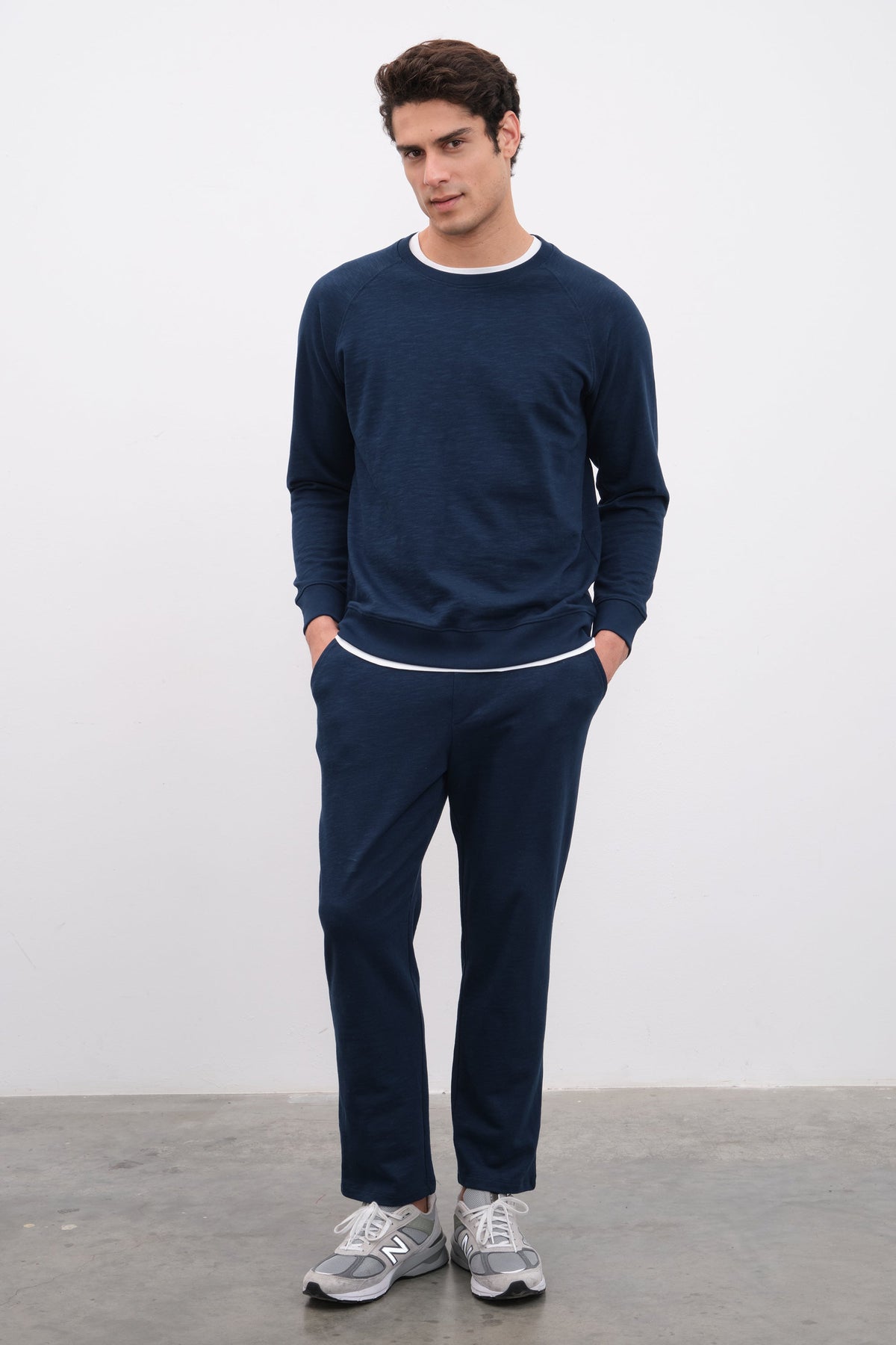 Raglan Sleeve Unisex Sweatshirt in Slub Cotton