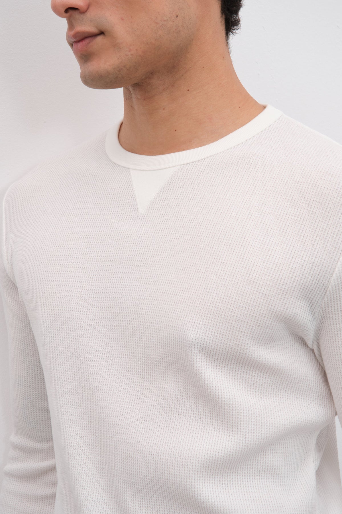 Waffle Cotton Long Sleeve Unisex T-shirt