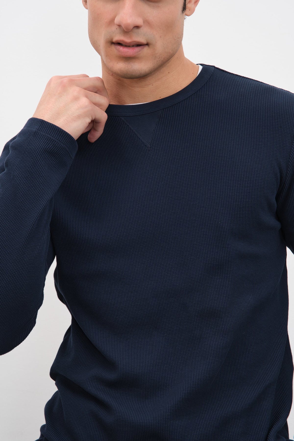 Waffle Cotton Long Sleeve Unisex T-shirt