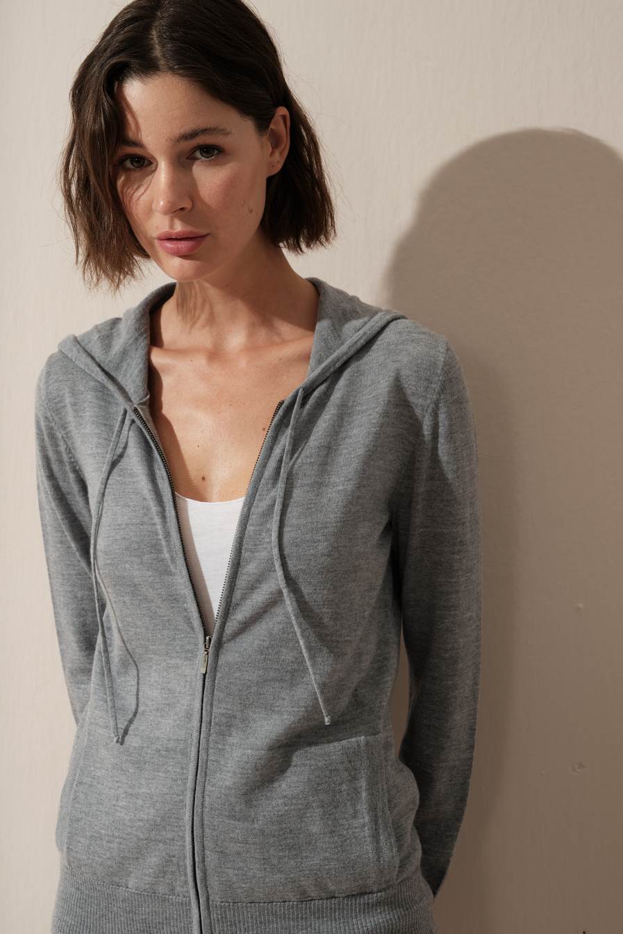 Zipped Lightweight Merino Hoodie