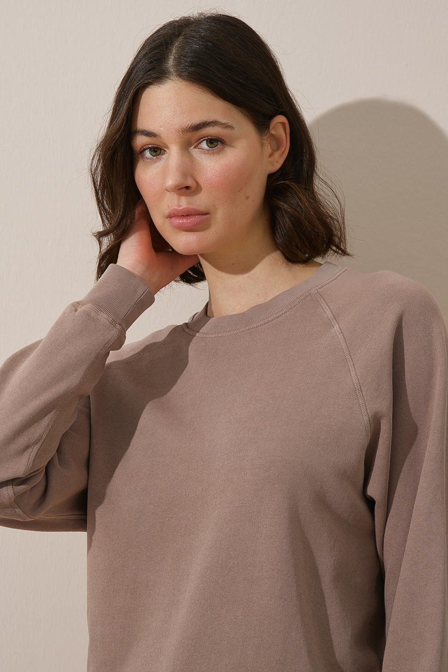 Garment-Dyed Raglan Sleeve Sweatshirt