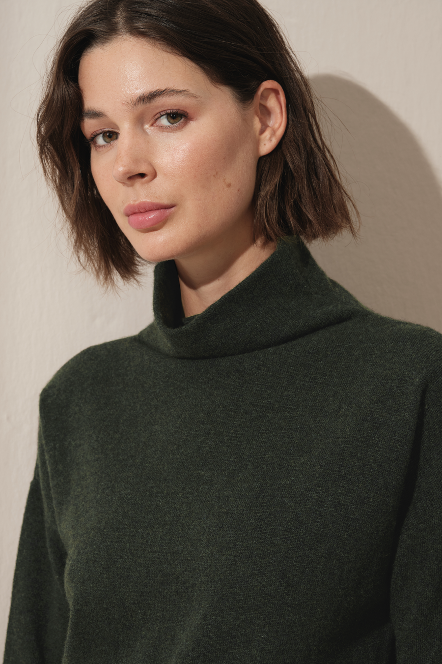 Funnel Neck Cashmere Merino Sweater