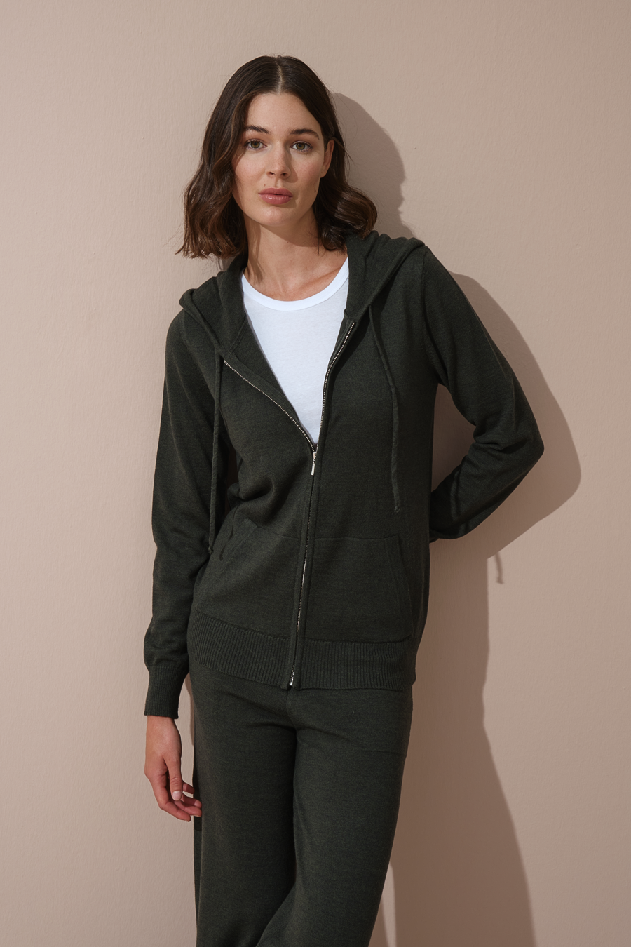 Unisex Zipped Lightweight Merino Hoodie