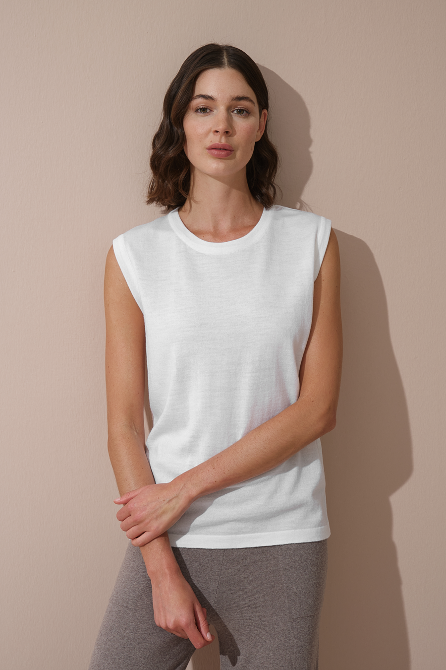 Lightweight Merino Knit Muscle Tee