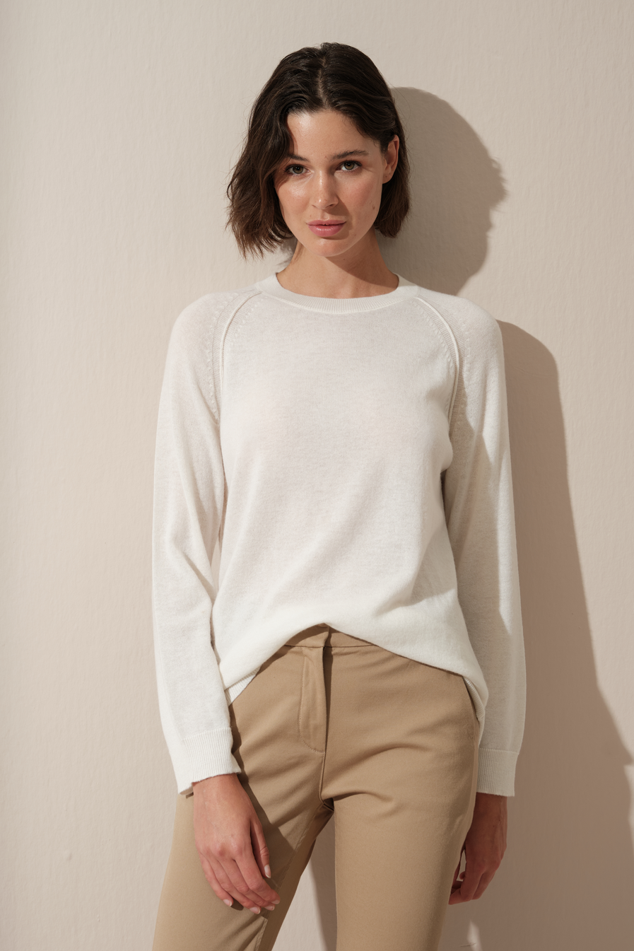 Lightweight Cashmere Merino Raglan Sweater