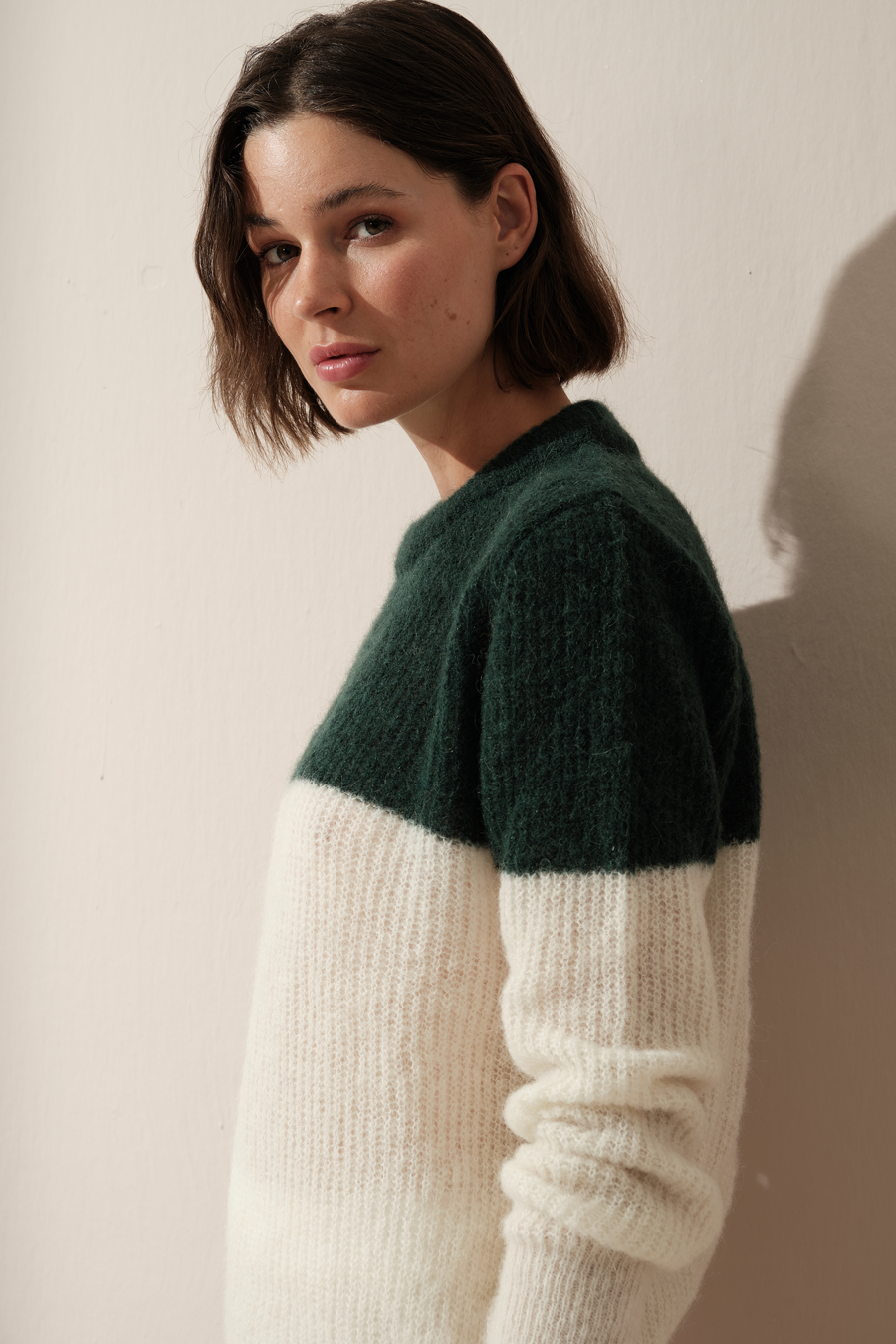 Color-Blocked Alpaca Sweater