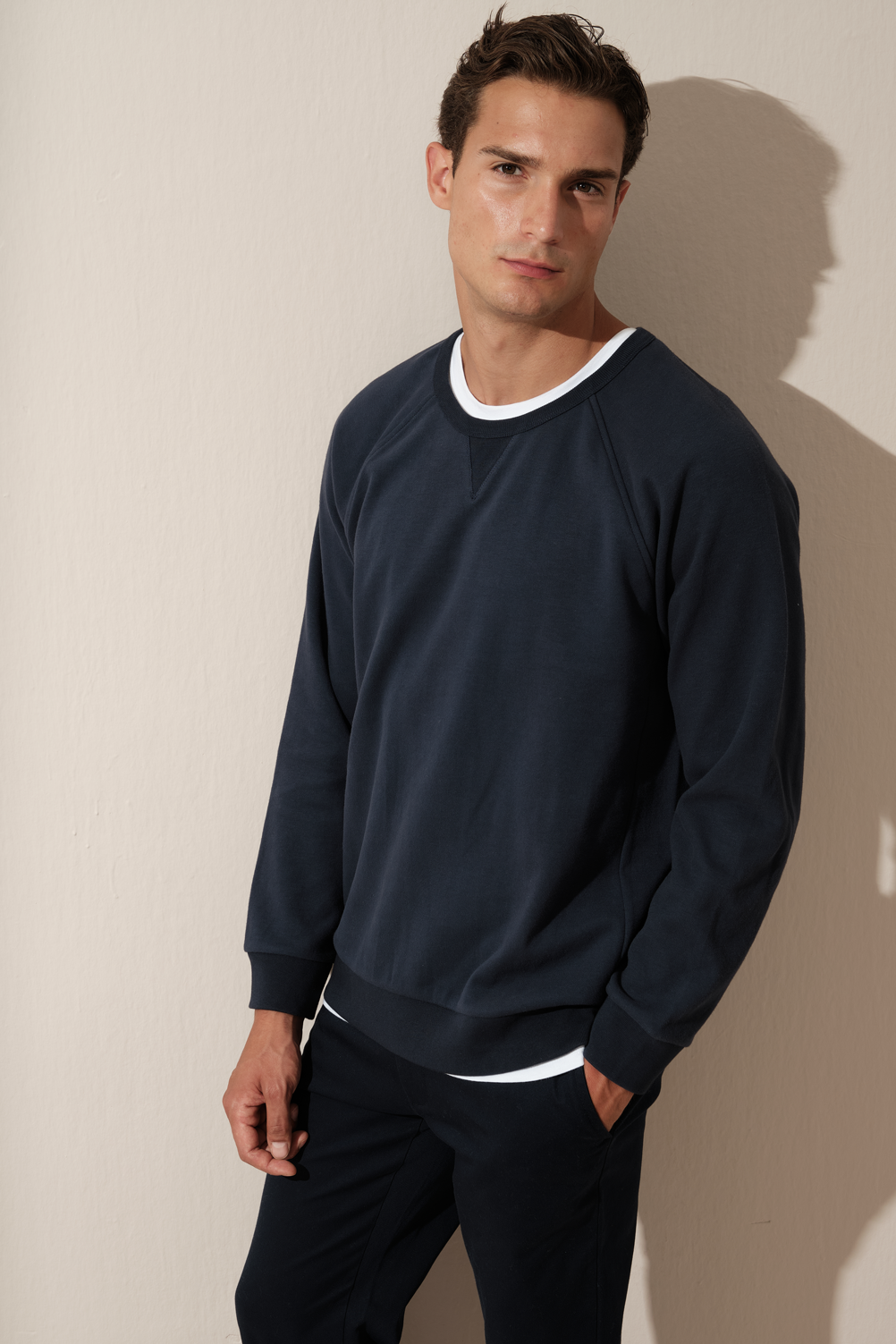 &quot;All-American&quot; Unisex Raglan Sweatshirt in Brushed Interlock Cotton