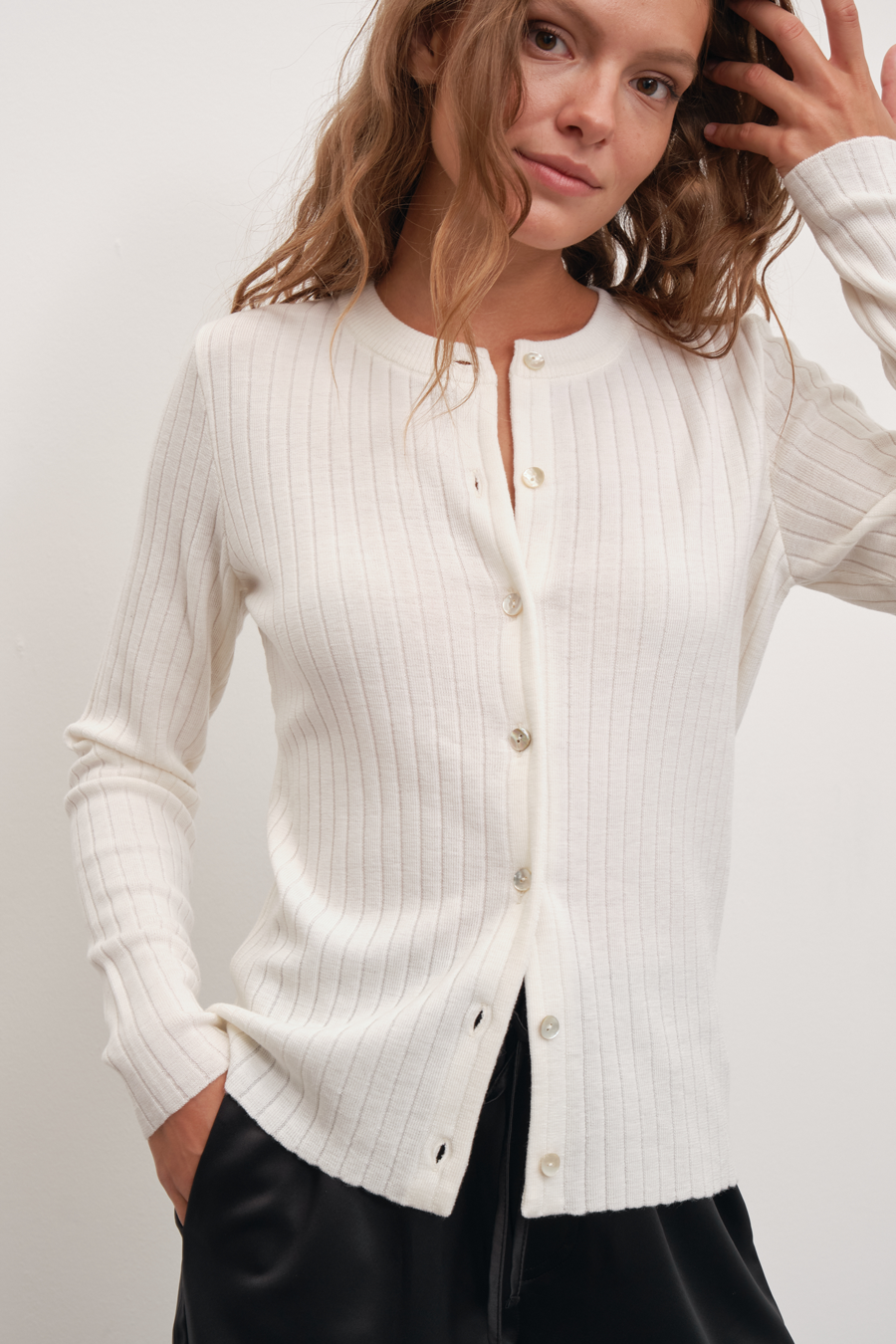 Ribbed Lightweight Merino Cardigan