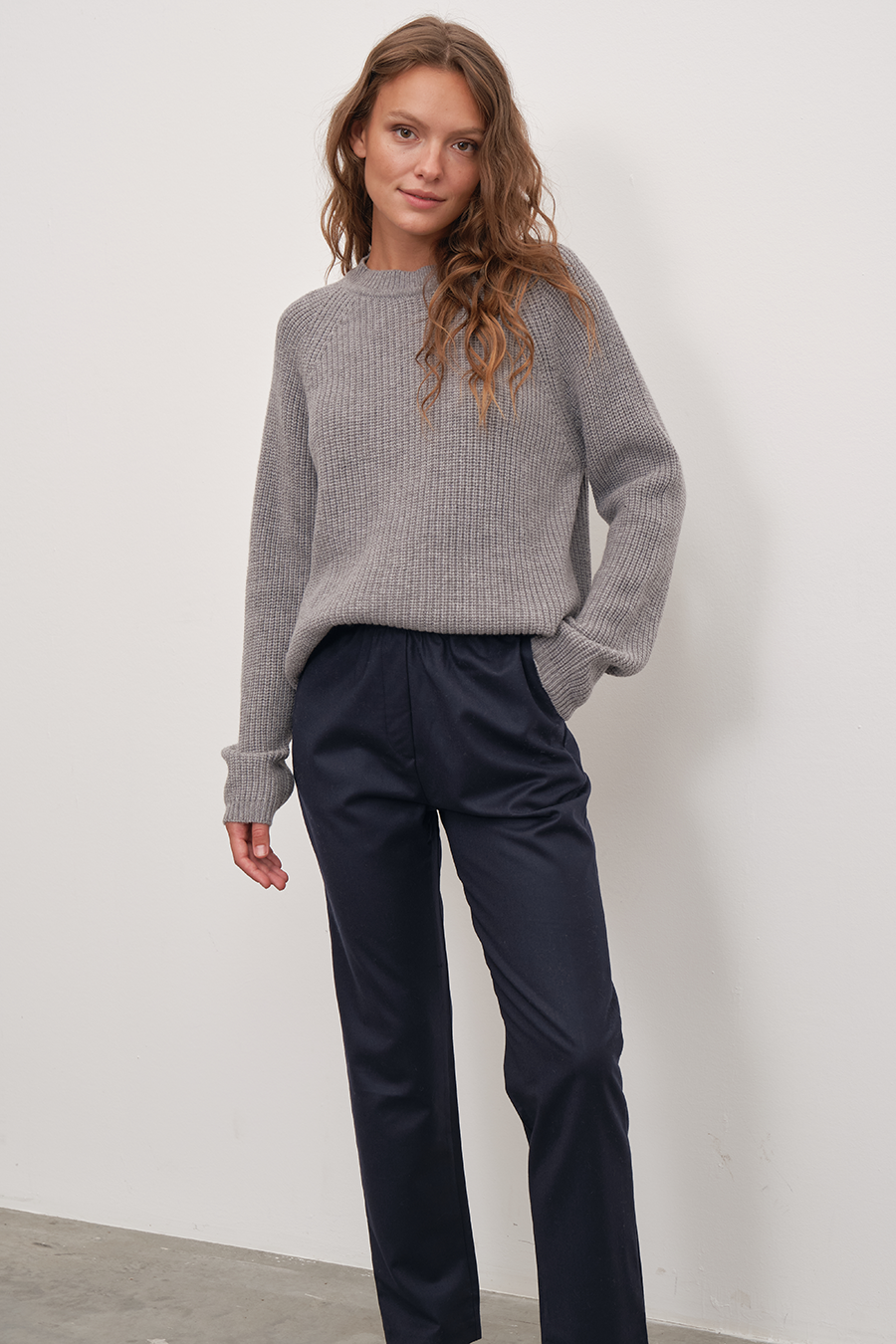 Pull-On Flannel Wool Pants