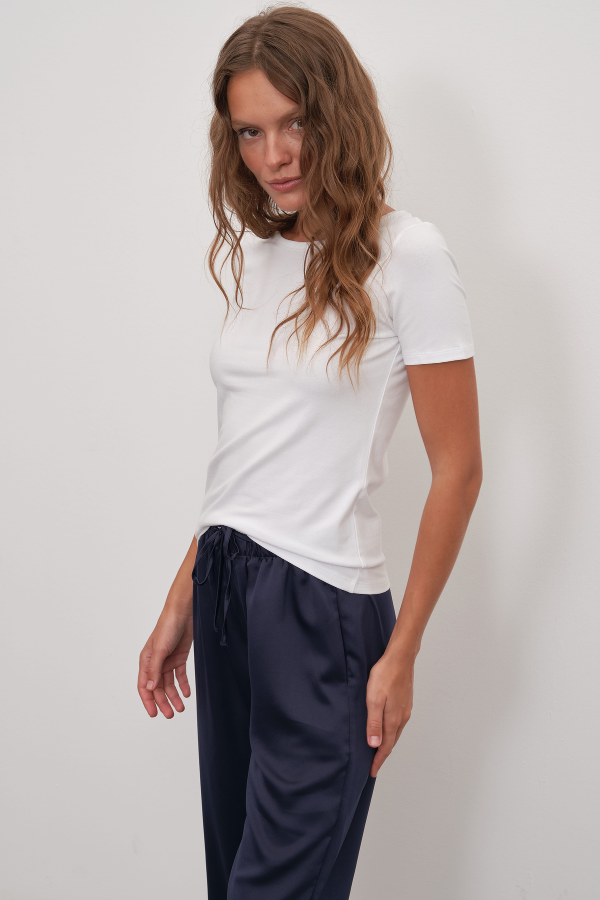 Scoop Back Fitted Modal T-shirt