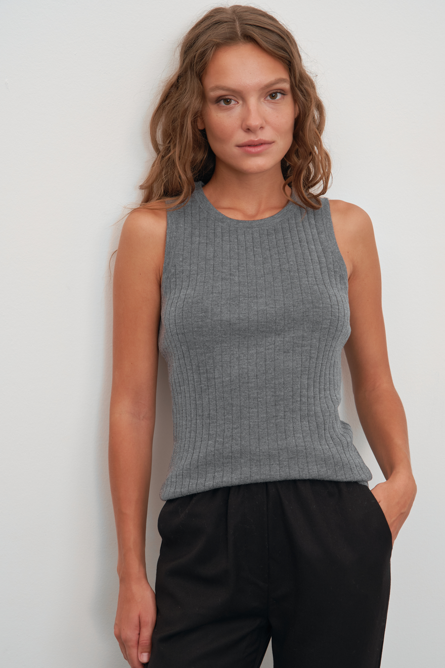 Ribbed Merino Tank Top