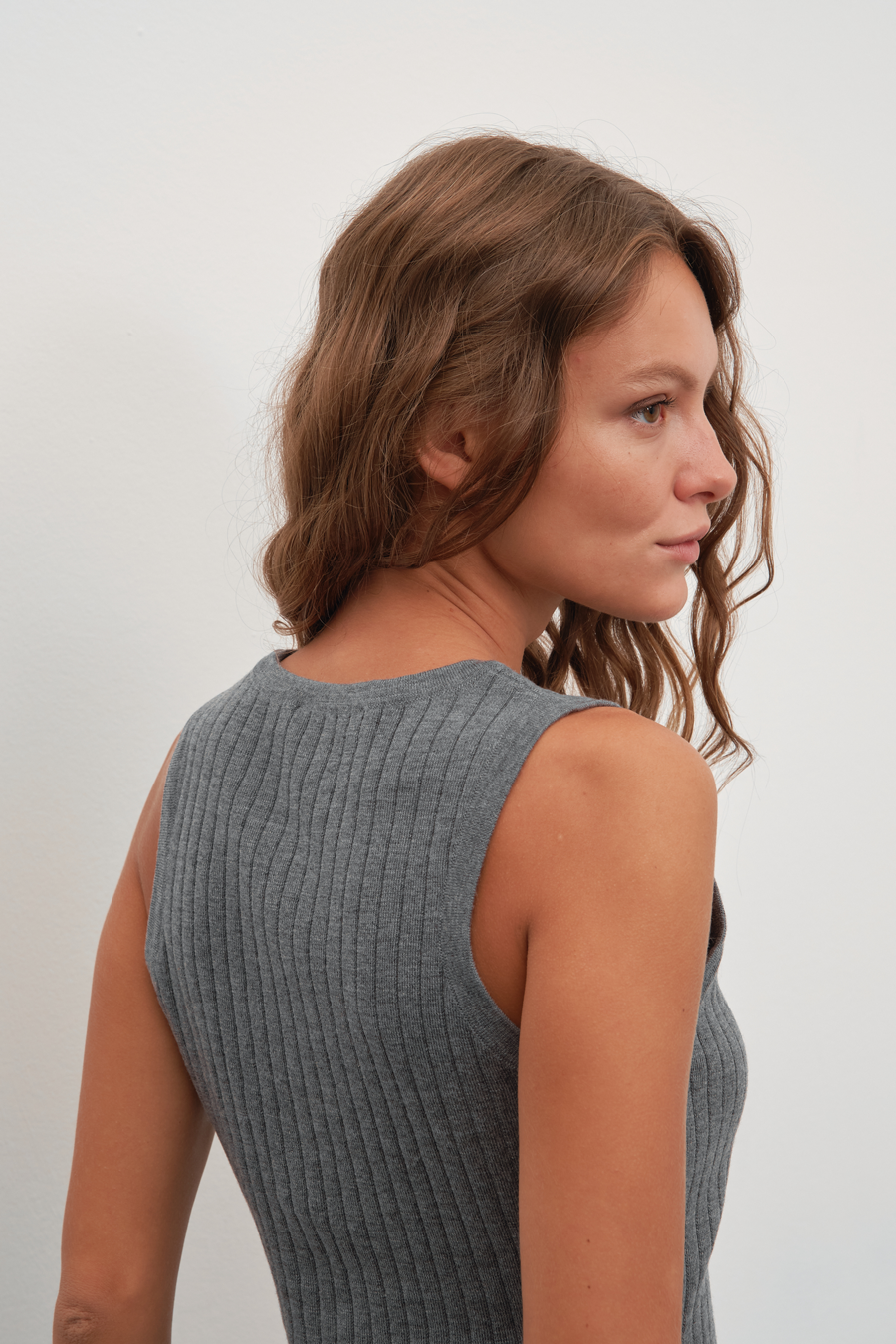 Ribbed Merino Tank Top