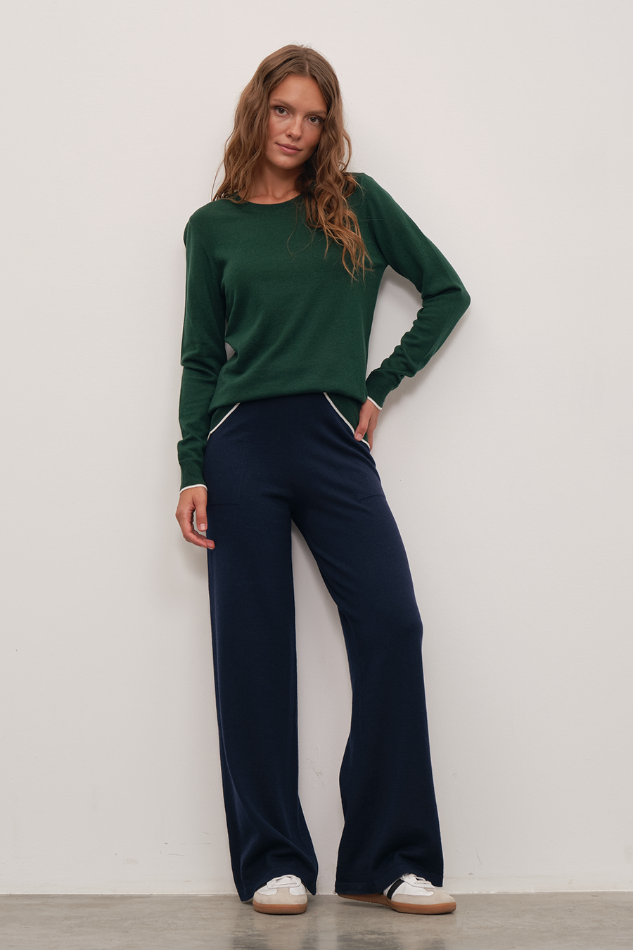 Wide Leg Lightweight Merino Wool Pants