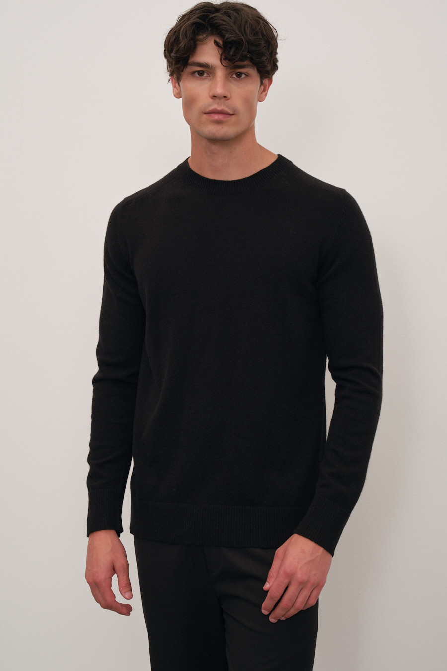 Cashmere Merino Sweater with Shoulder Stitching