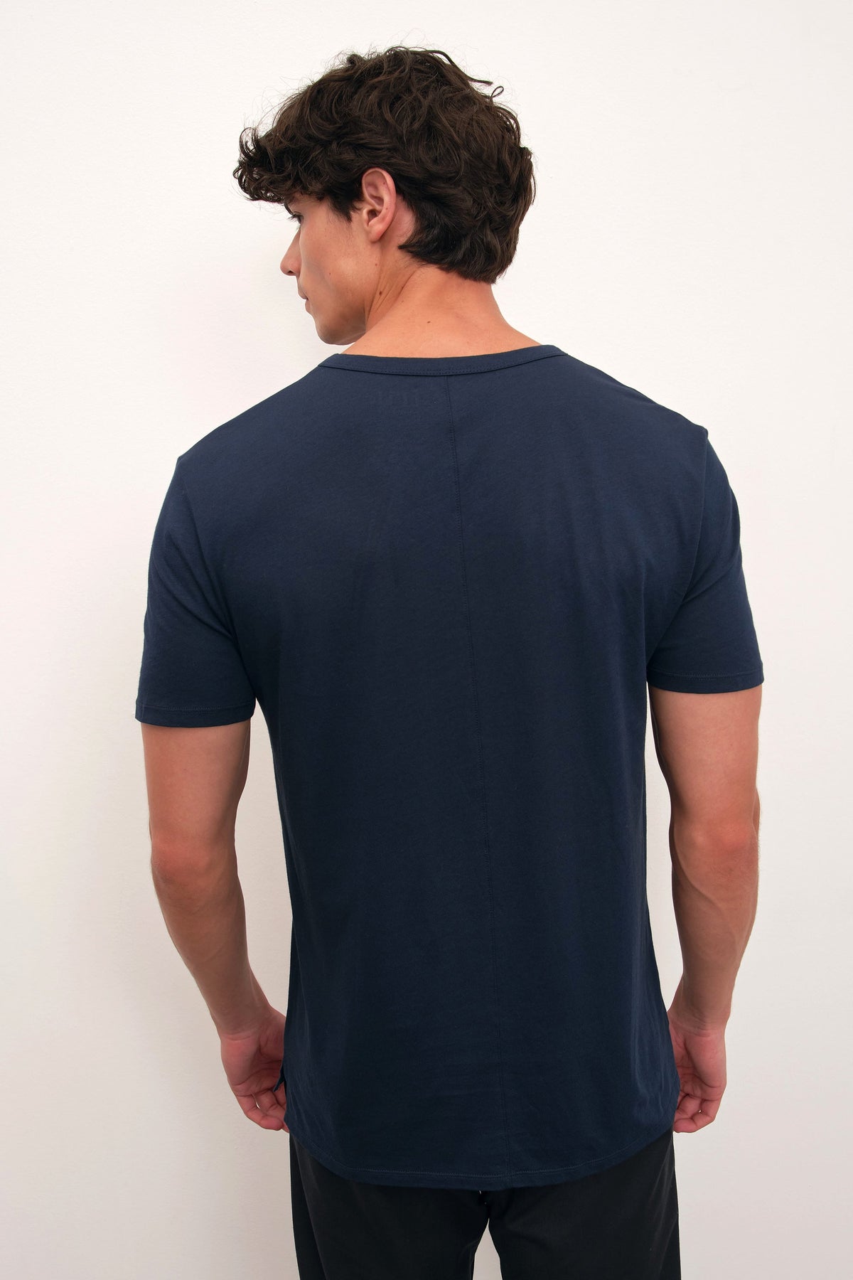 Crew Neck T-shirt in Lightweight Cotton/Modal Blend