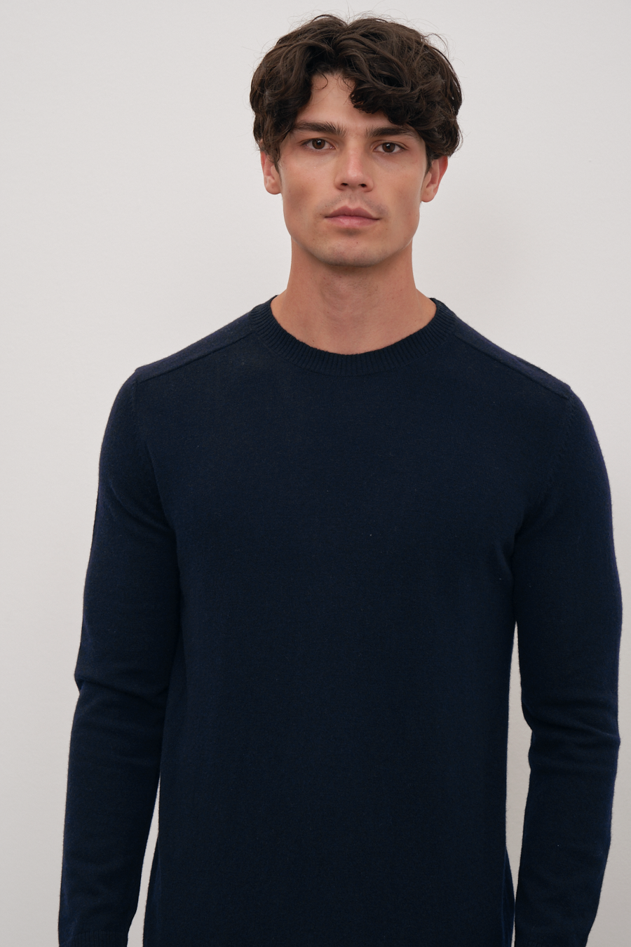 Cashmere Merino Sweater with Shoulder Stitching