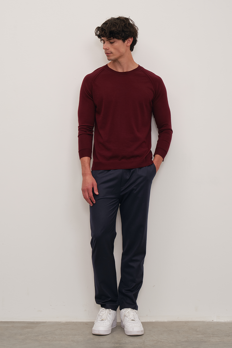 Pull-On Flannel Wool Pants