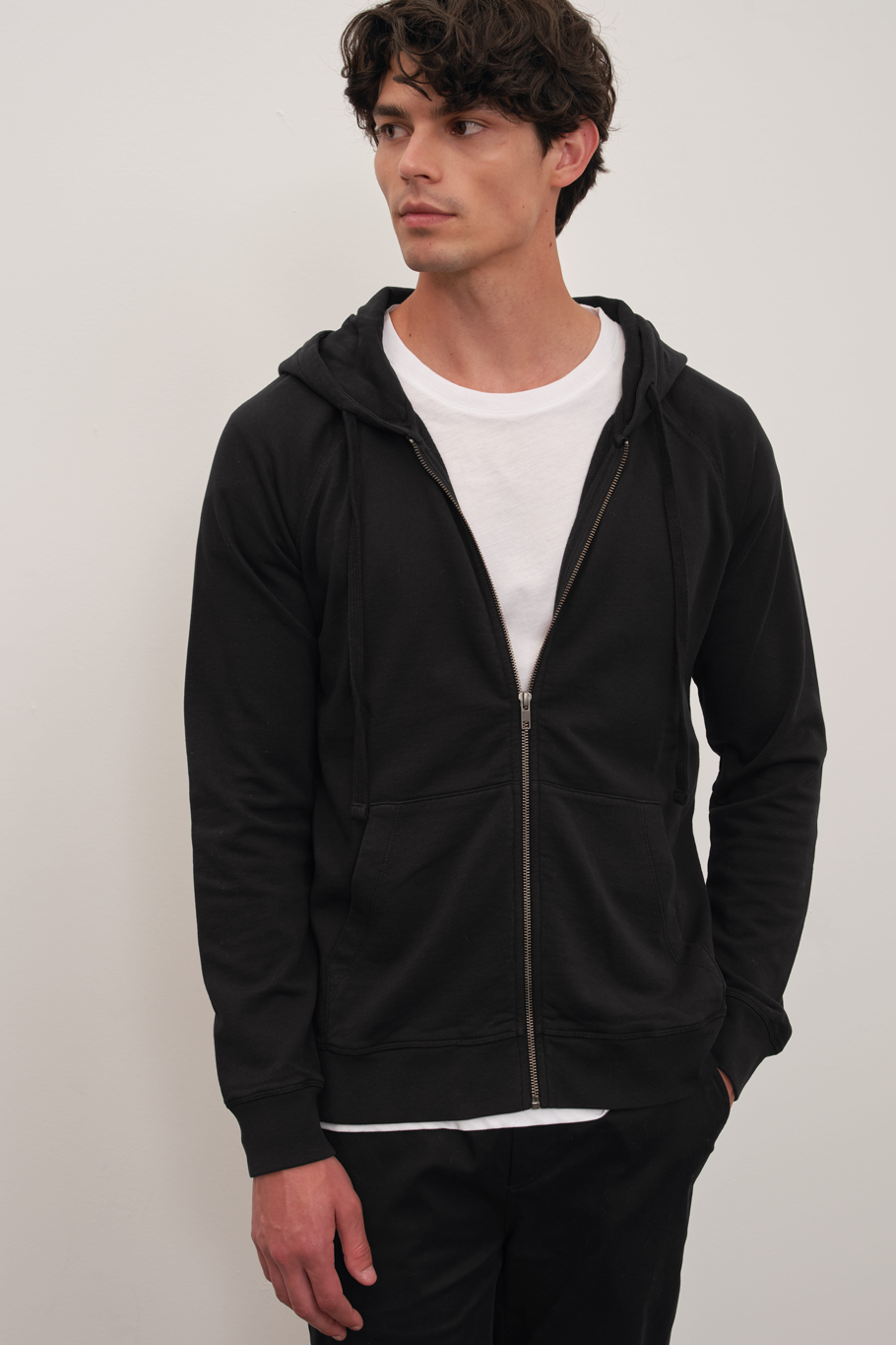 Garment-Dyed Cotton Zipped Unisex Hoodie