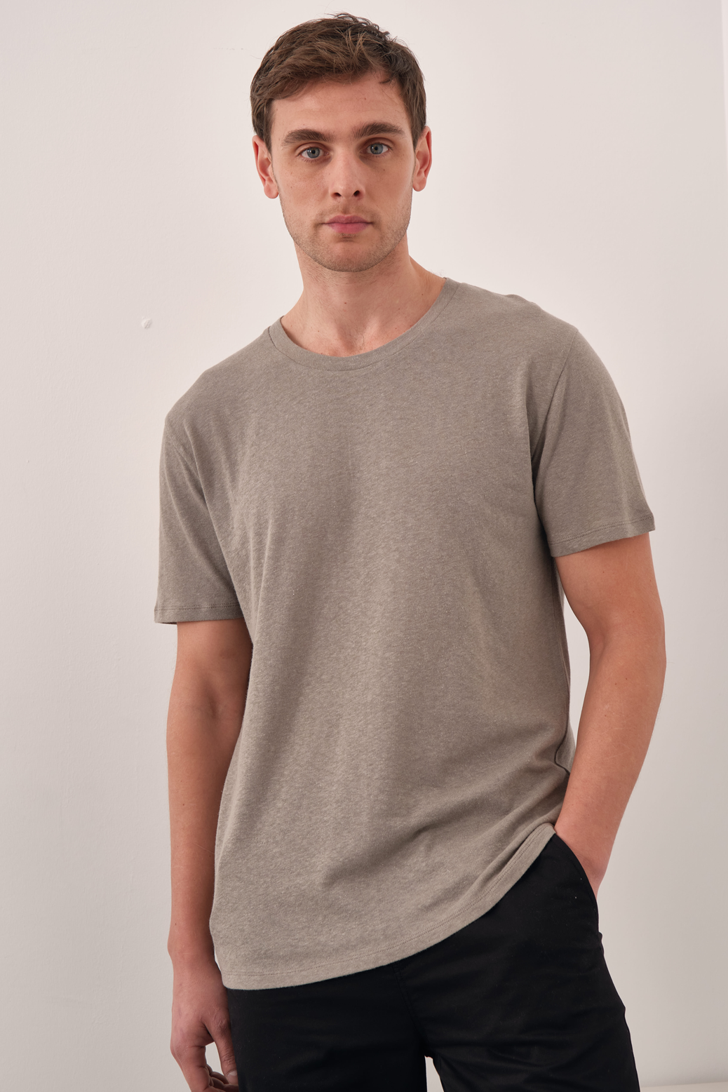 Unisex T-shirt in Cotton/Linen Blend