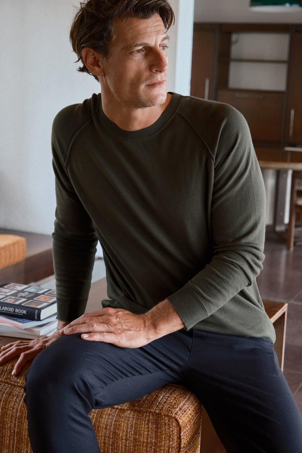 Lightweight Cashmere-Merino Raglan-Sleeve Unisex Sweater
