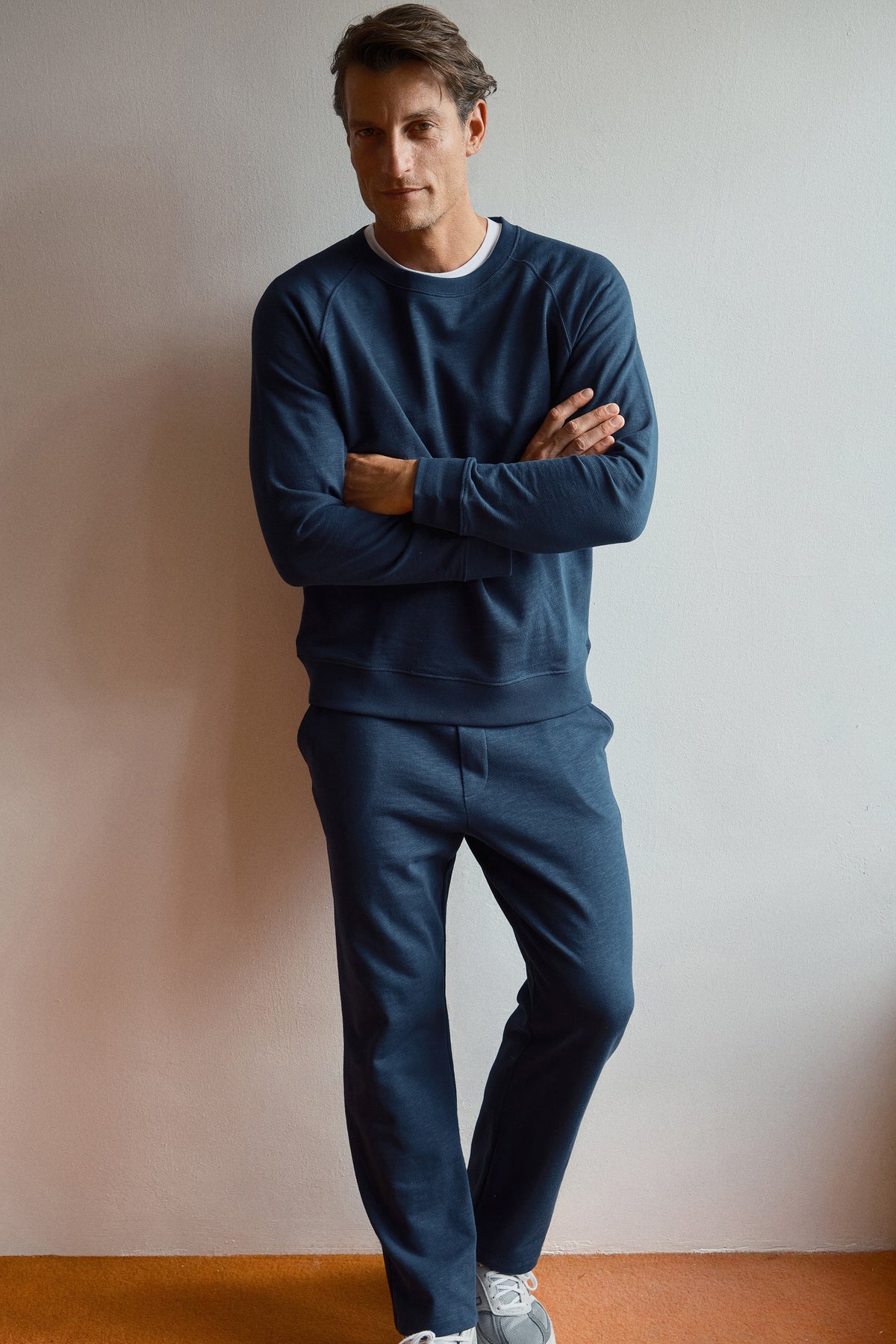 Straight-Leg Sweatpants in Slub Cotton French Terry
