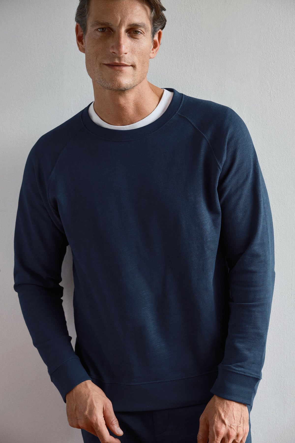 Raglan Sleeve Unisex Sweatshirt in Slub Cotton French Terry