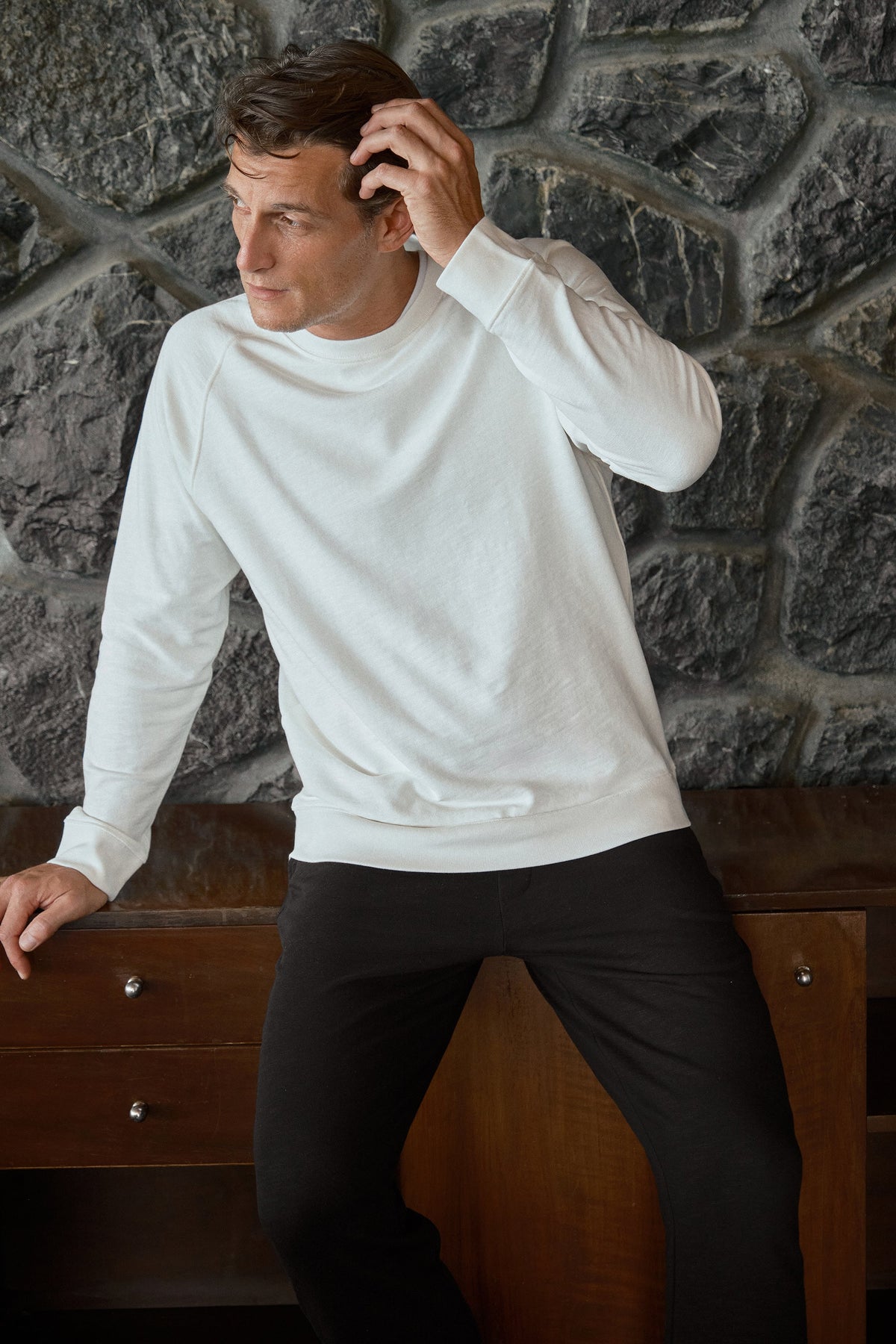 Raglan Sleeve Unisex Sweatshirt in Slub Cotton French Terry