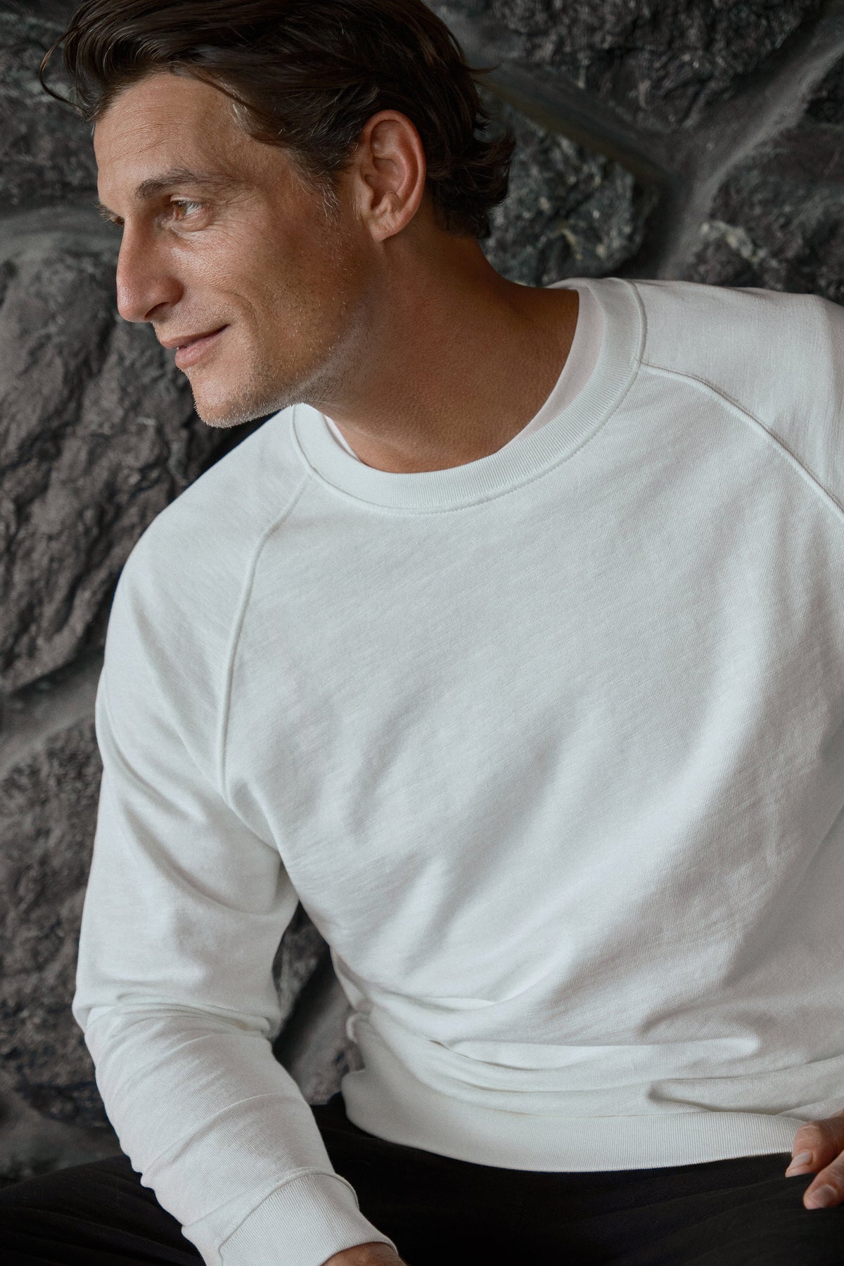 Raglan Sleeve Unisex Sweatshirt in Slub Cotton French Terry