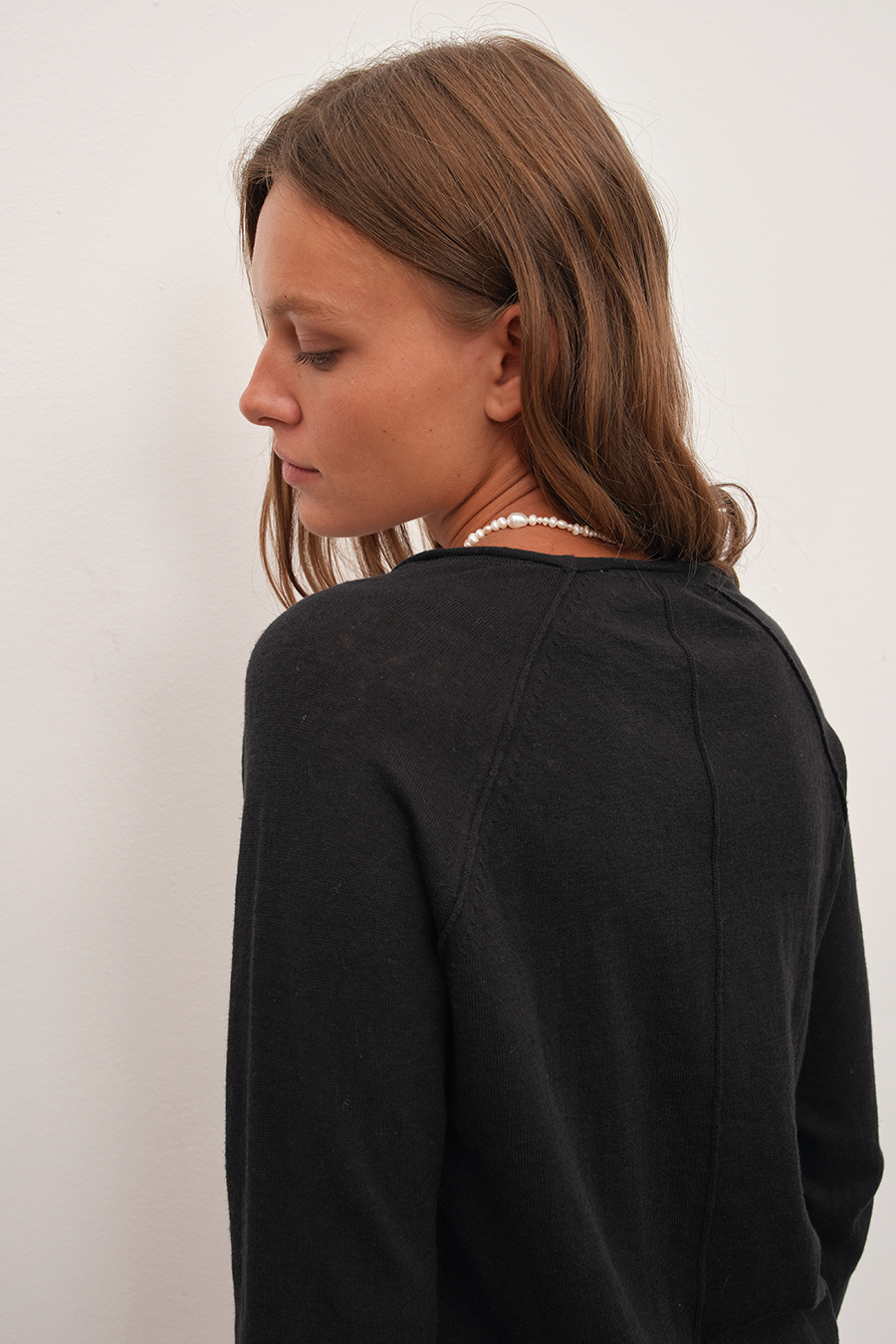 Raglan Sleeve Lightweight Unisex Sweater in Cotton/Linen Blend