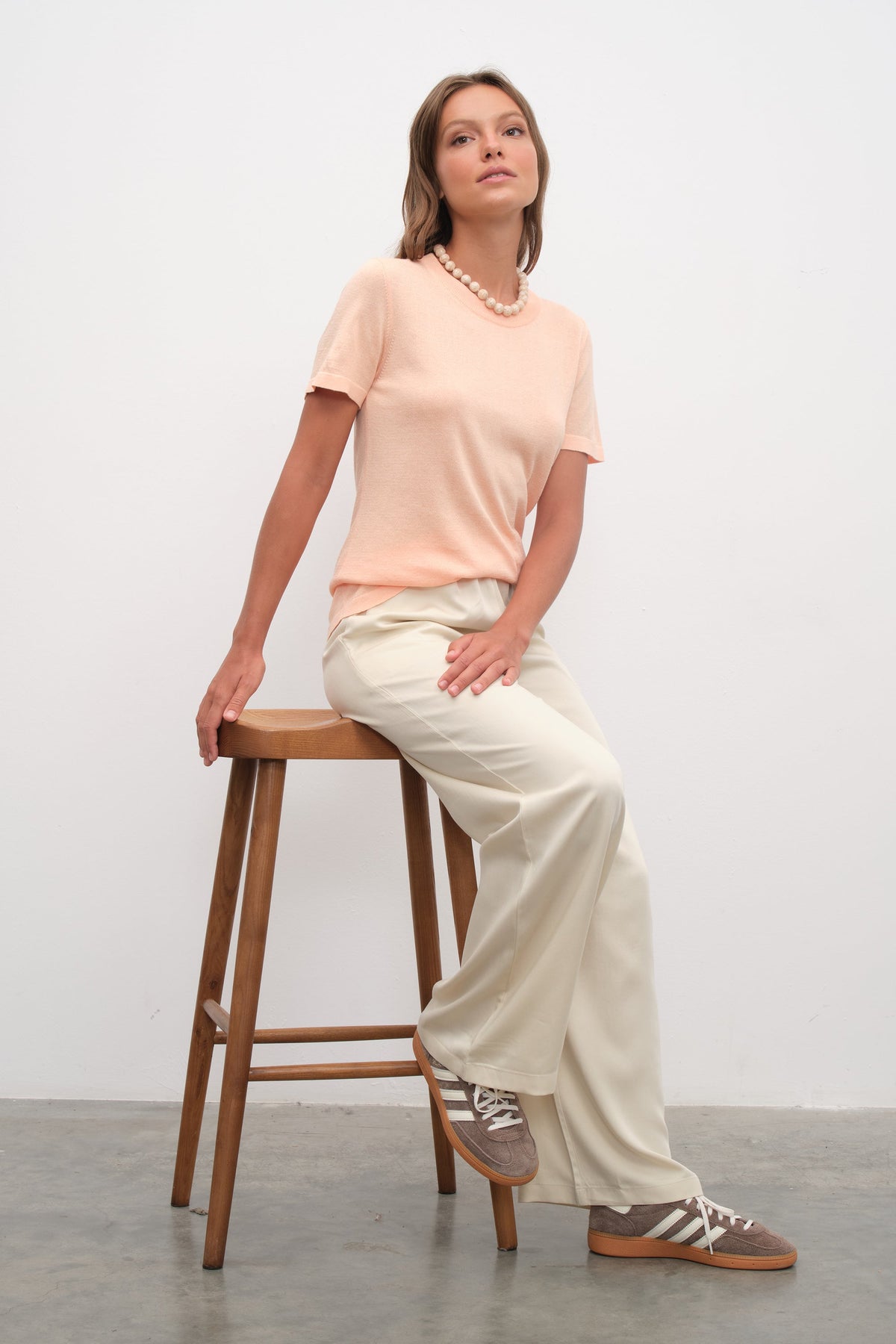 Lighweight Cotton Viscose Knit T-shirt