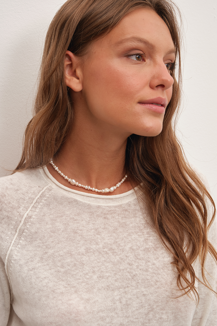 Raglan Sleeve Lightweight Unisex Sweater in Cotton/Linen Blend