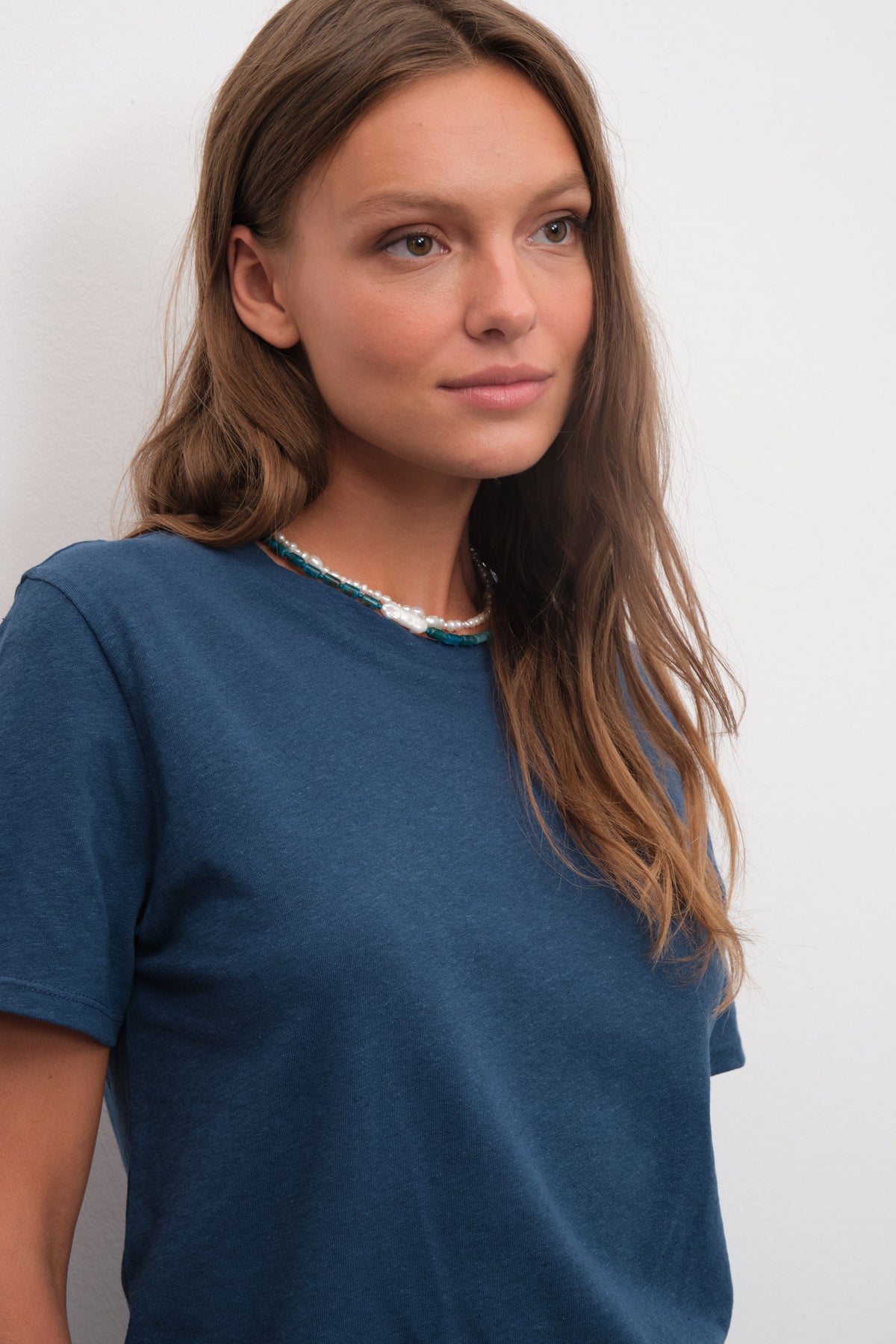 Unisex T-shirt in Cotton/Linen Blend