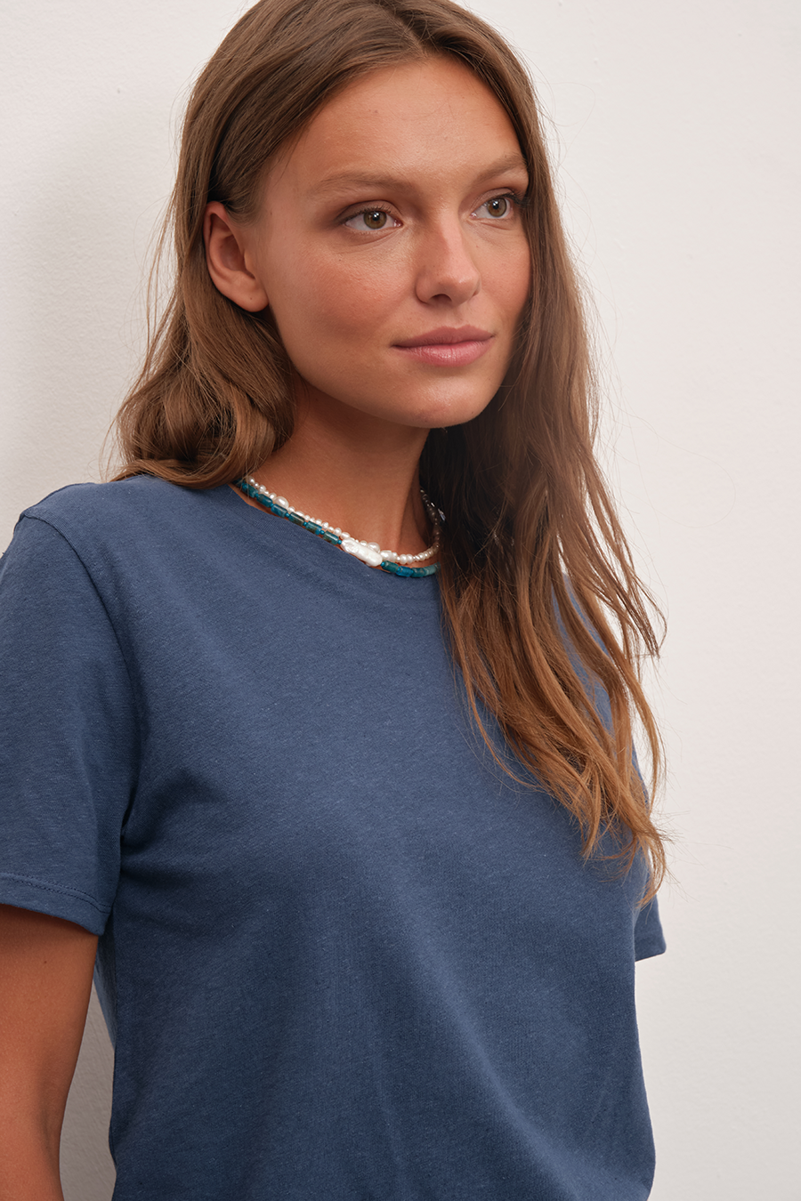 Unisex T-shirt in Cotton/Linen Blend