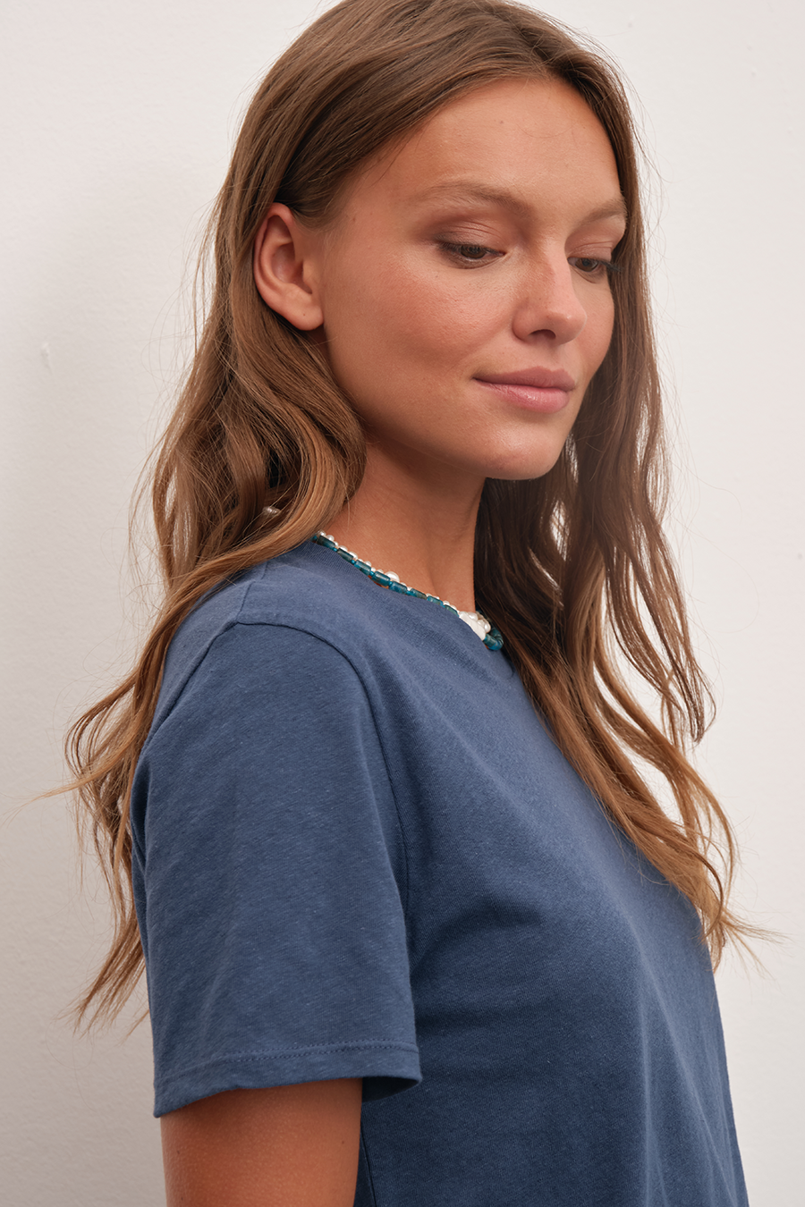 Unisex T-shirt in Cotton/Linen Blend